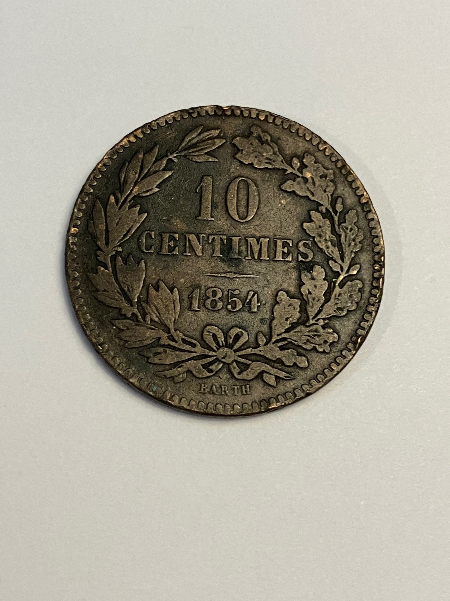 10 Centimes 1854 Luxembourg