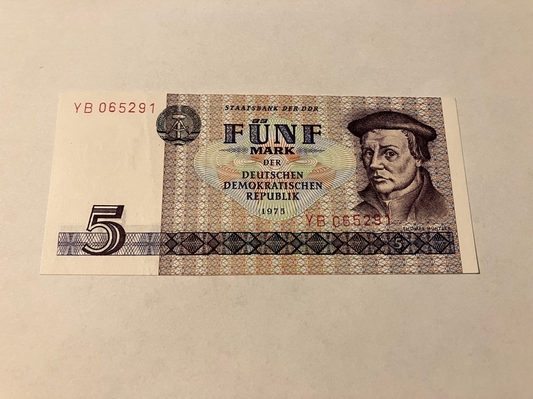 5 DDR-mark 1975 Germany