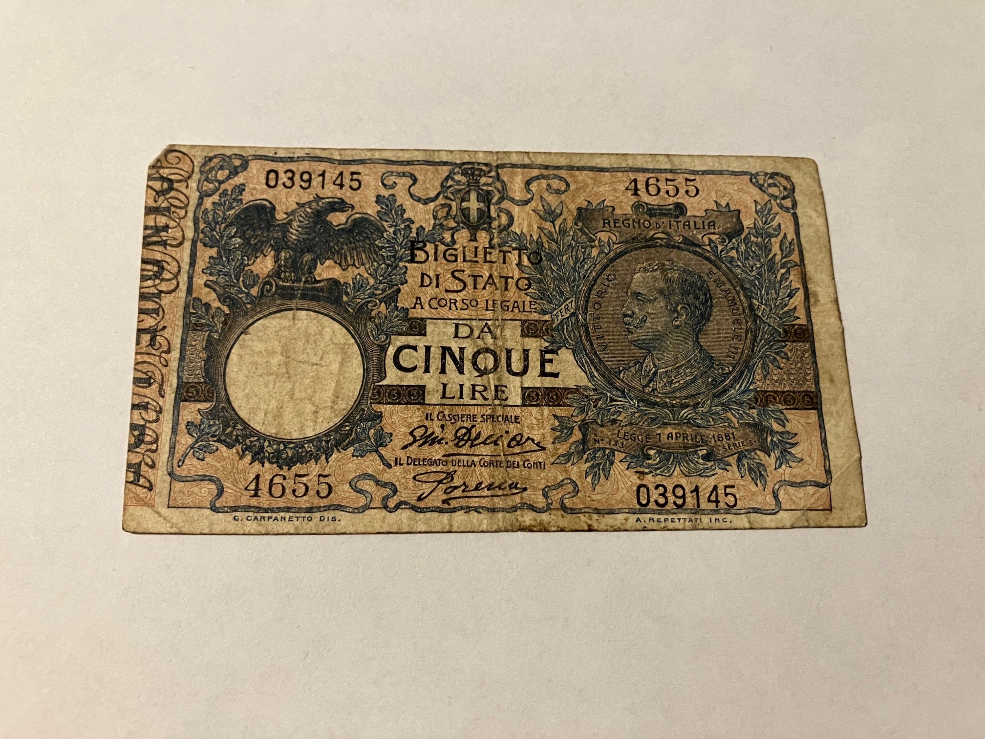 5 Lire Italy