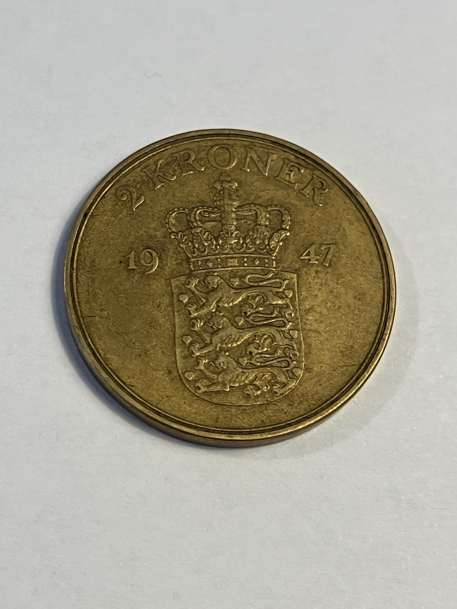 2 kroner 1947 Danmark