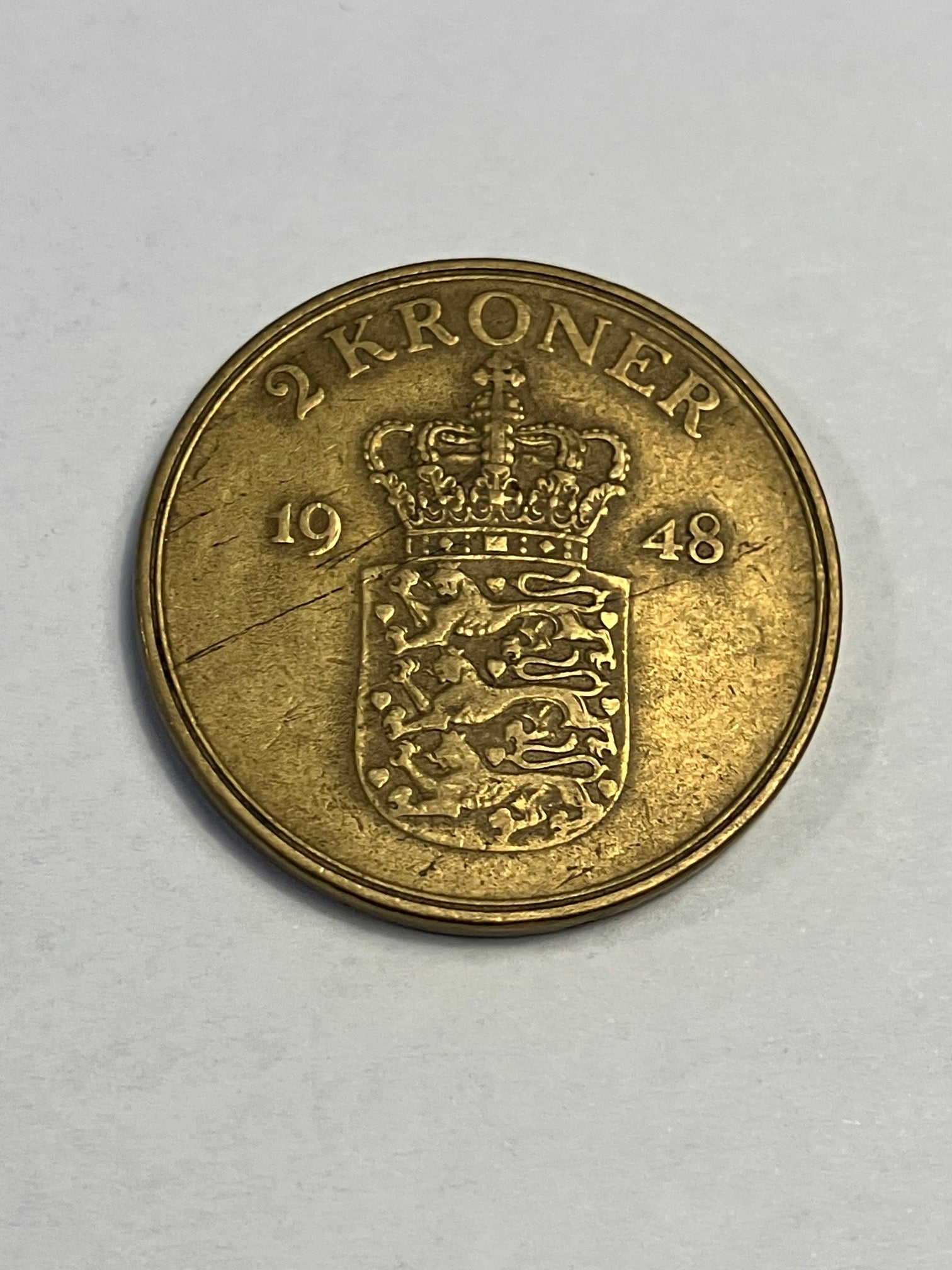 2 kroner 1948 Danmark