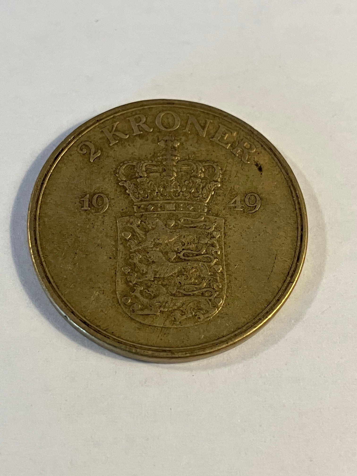 2 kroner Danmark 1949