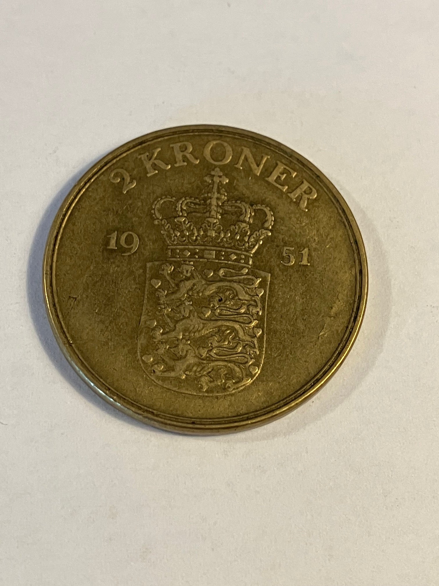 2 kroner Danmark 1951