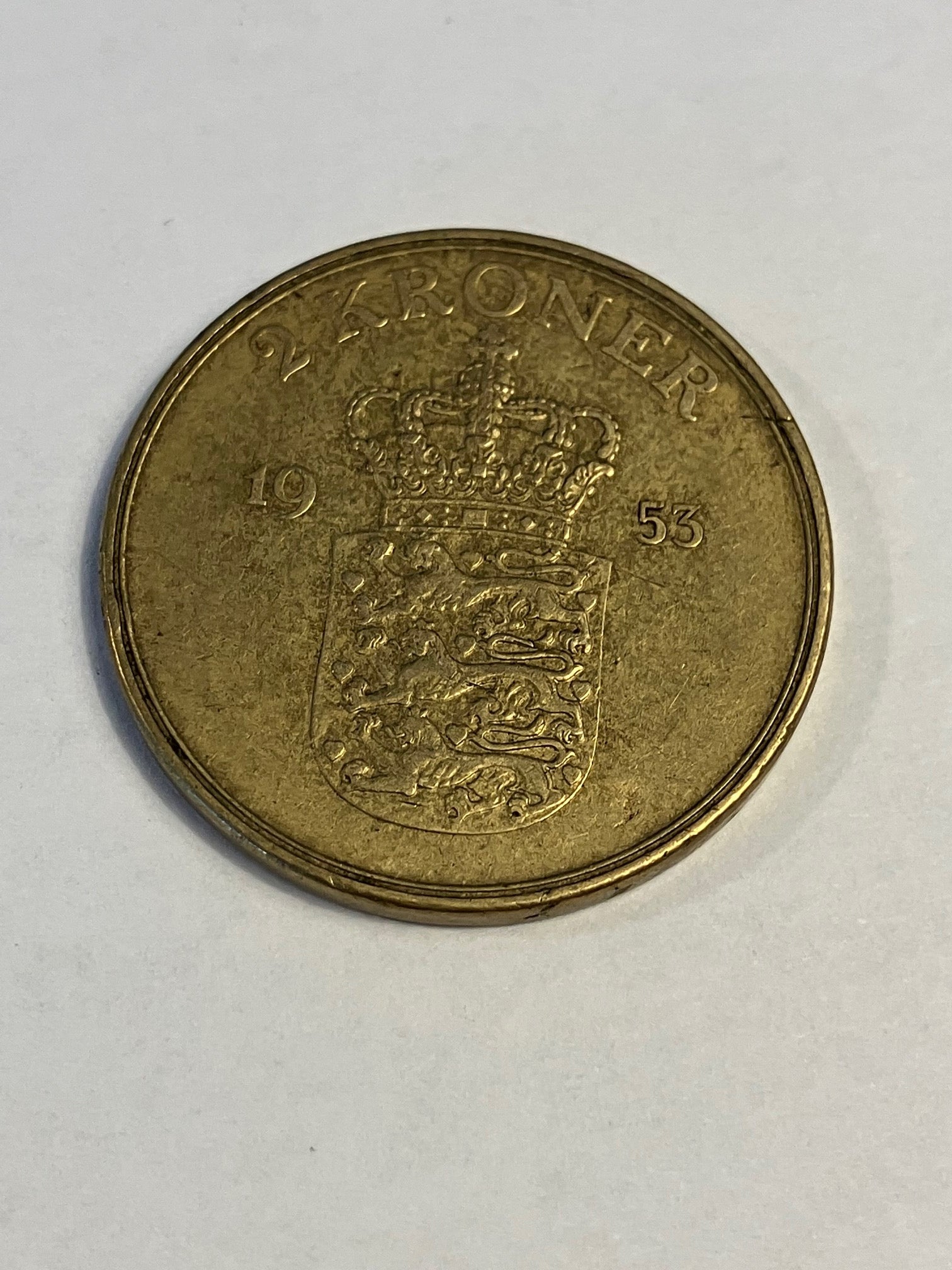 2 kroner Danmark 1953