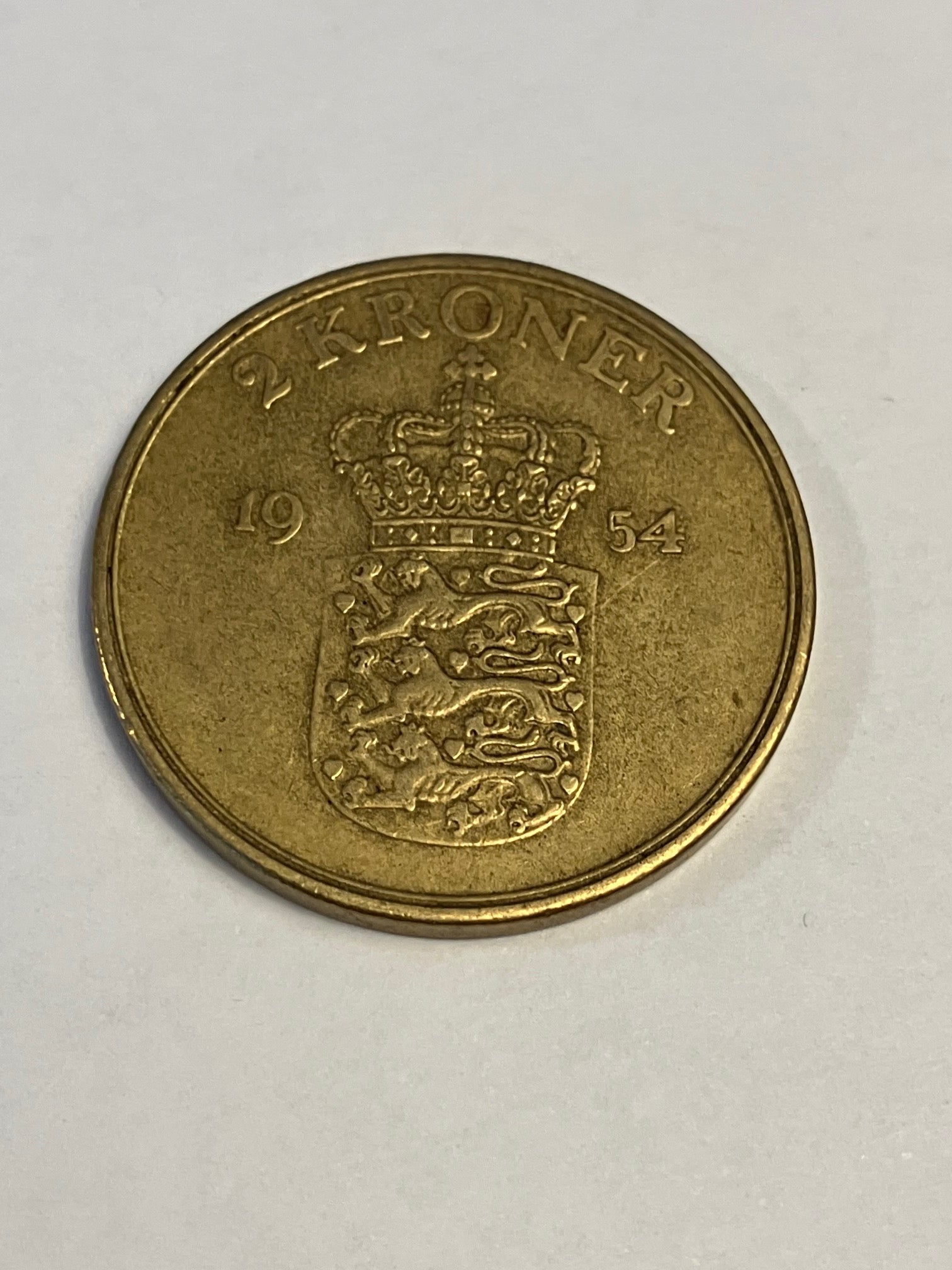 2 kroner Danmark 1954