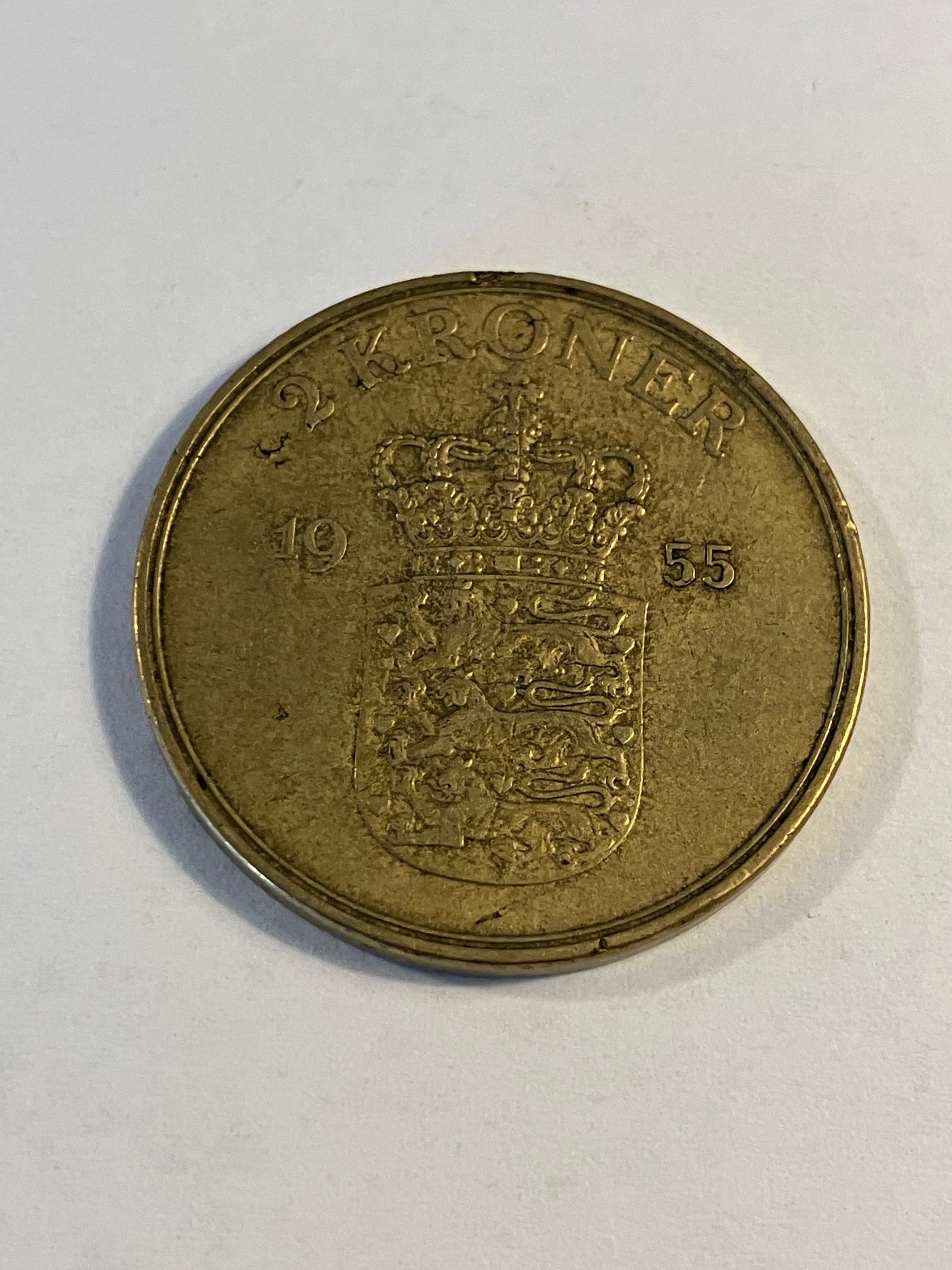 2 kroner Danmark 1955