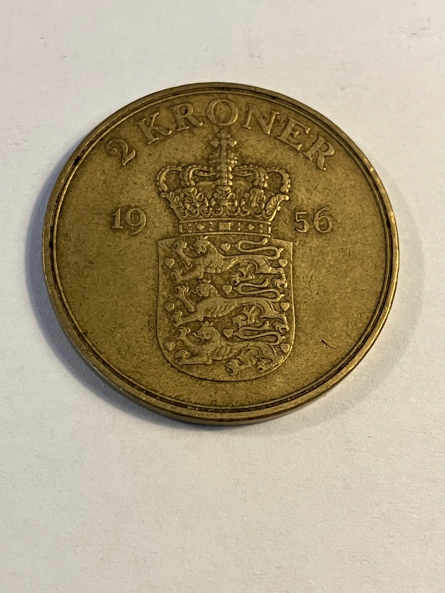 2 kroner Danmark 1956