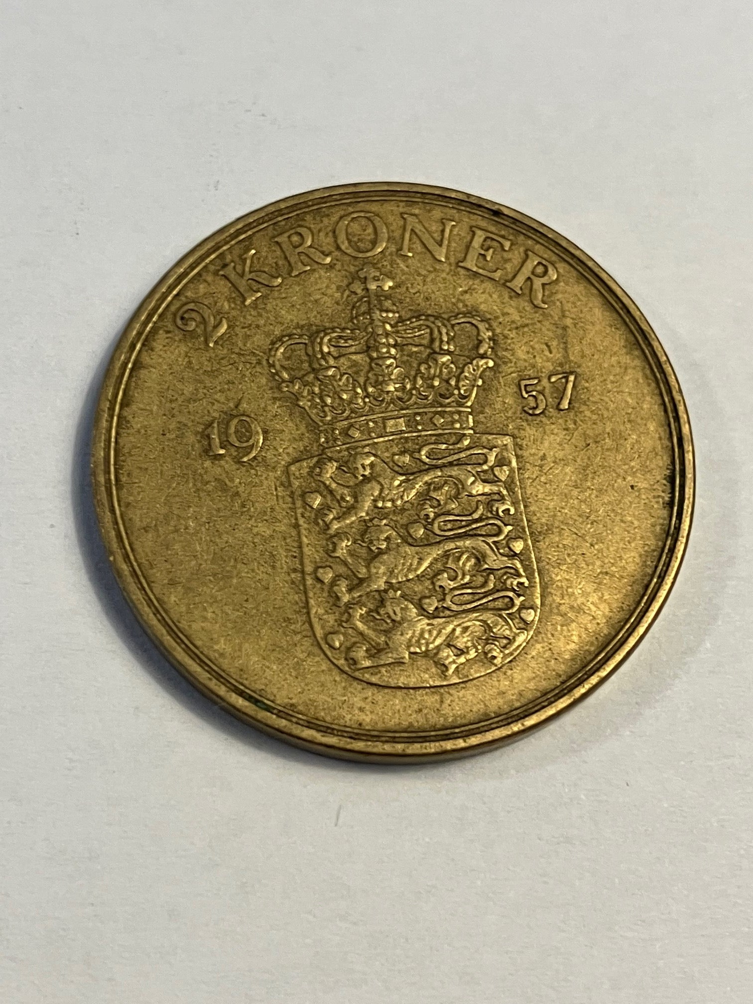 2 kroner Danmark 1957