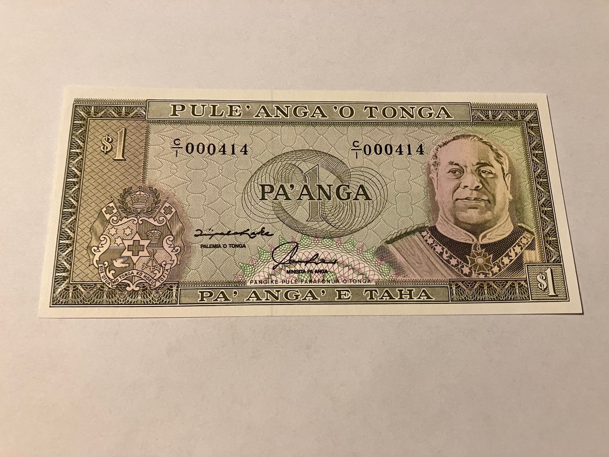 1 Pa'anga Tonga