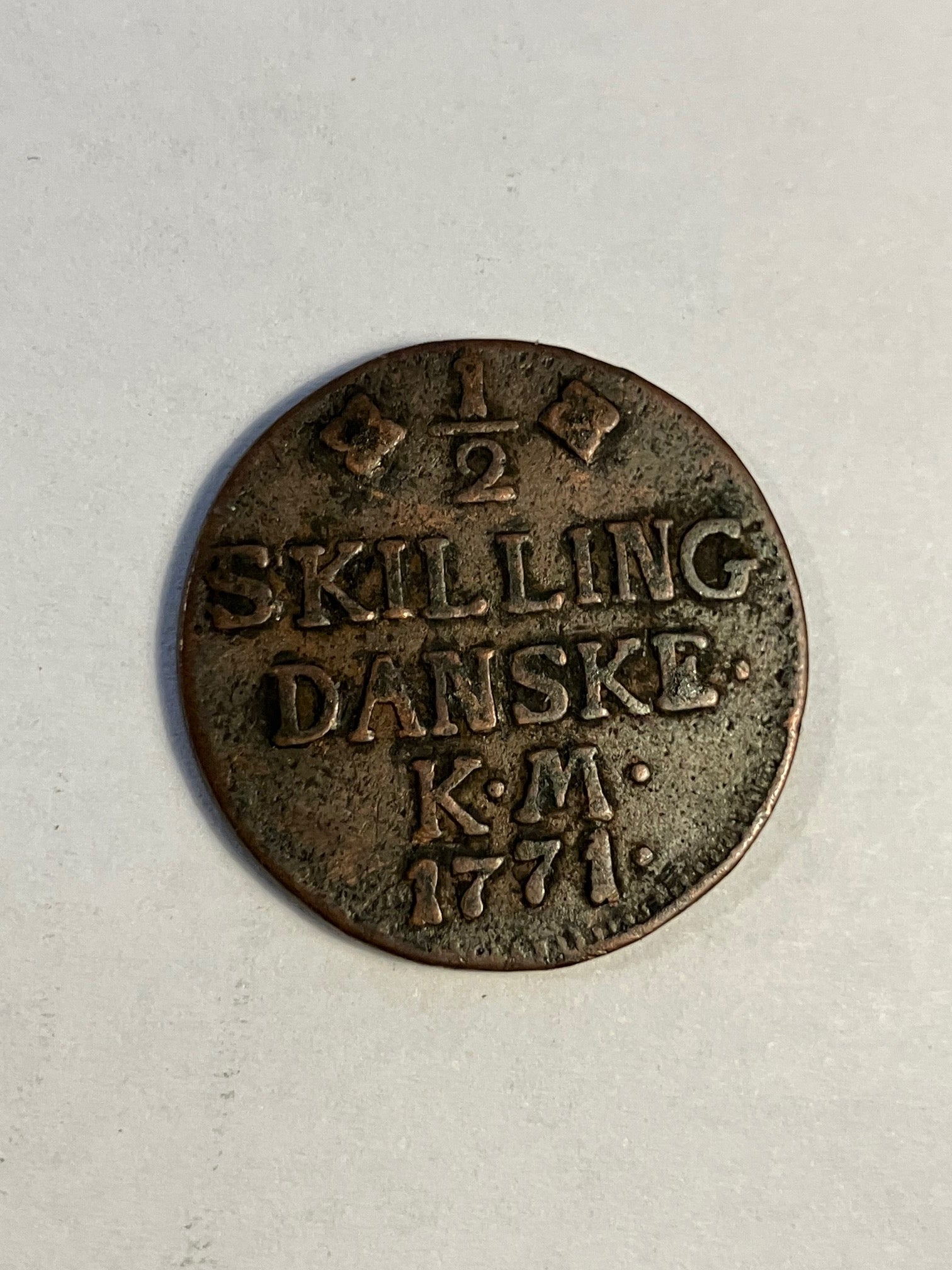 1/2 skilling 1771 Danmark