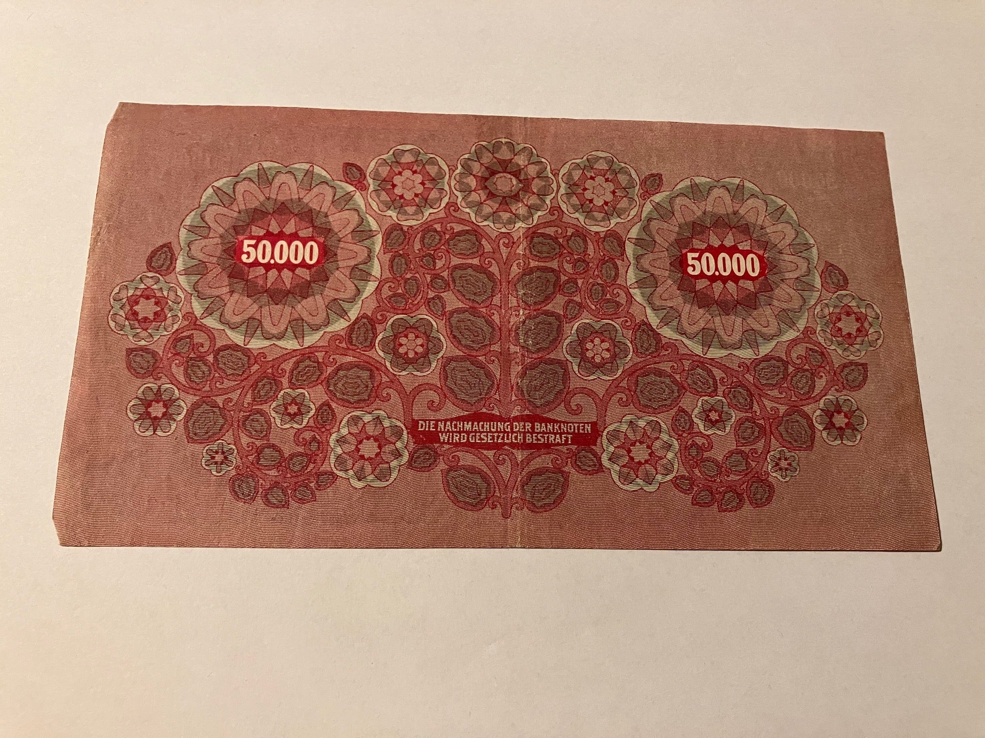 50.000 Kronen Austria 1922 - Rare banknote