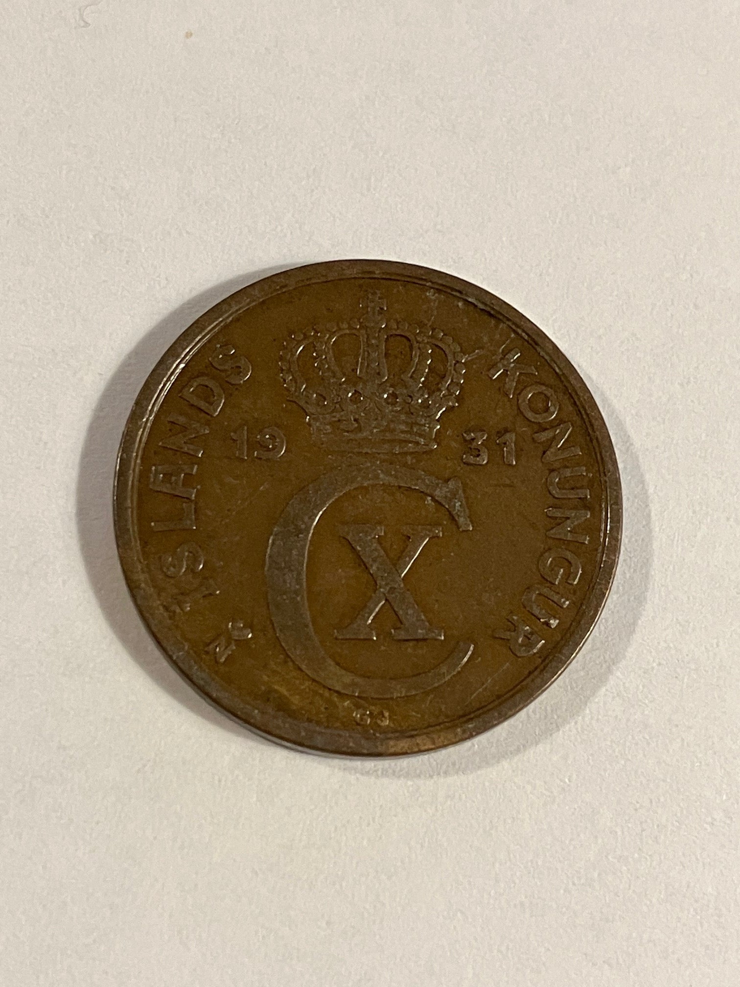 5 Aurar 1931 Iceland