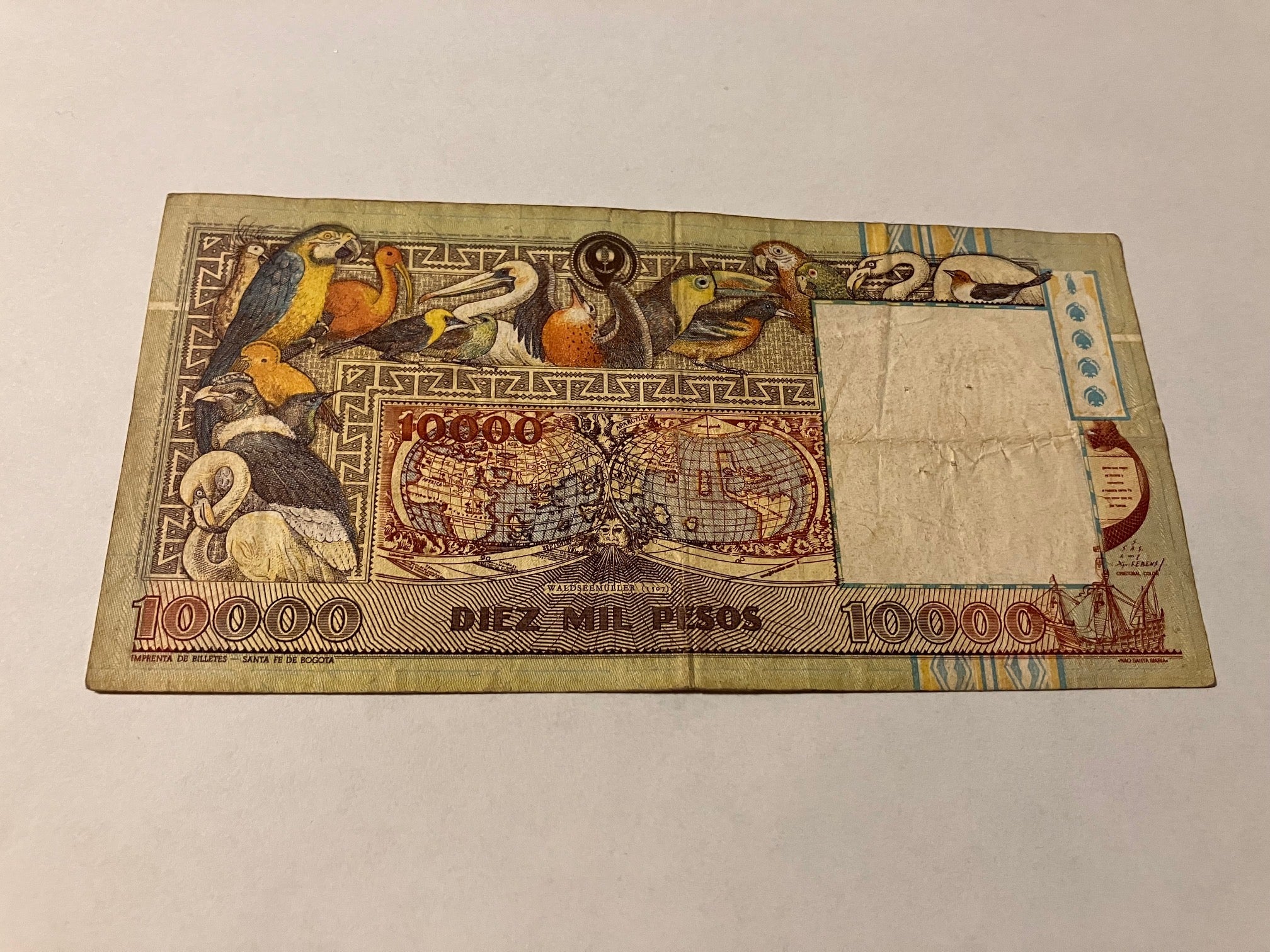 10000 Pesos Colombia 1993