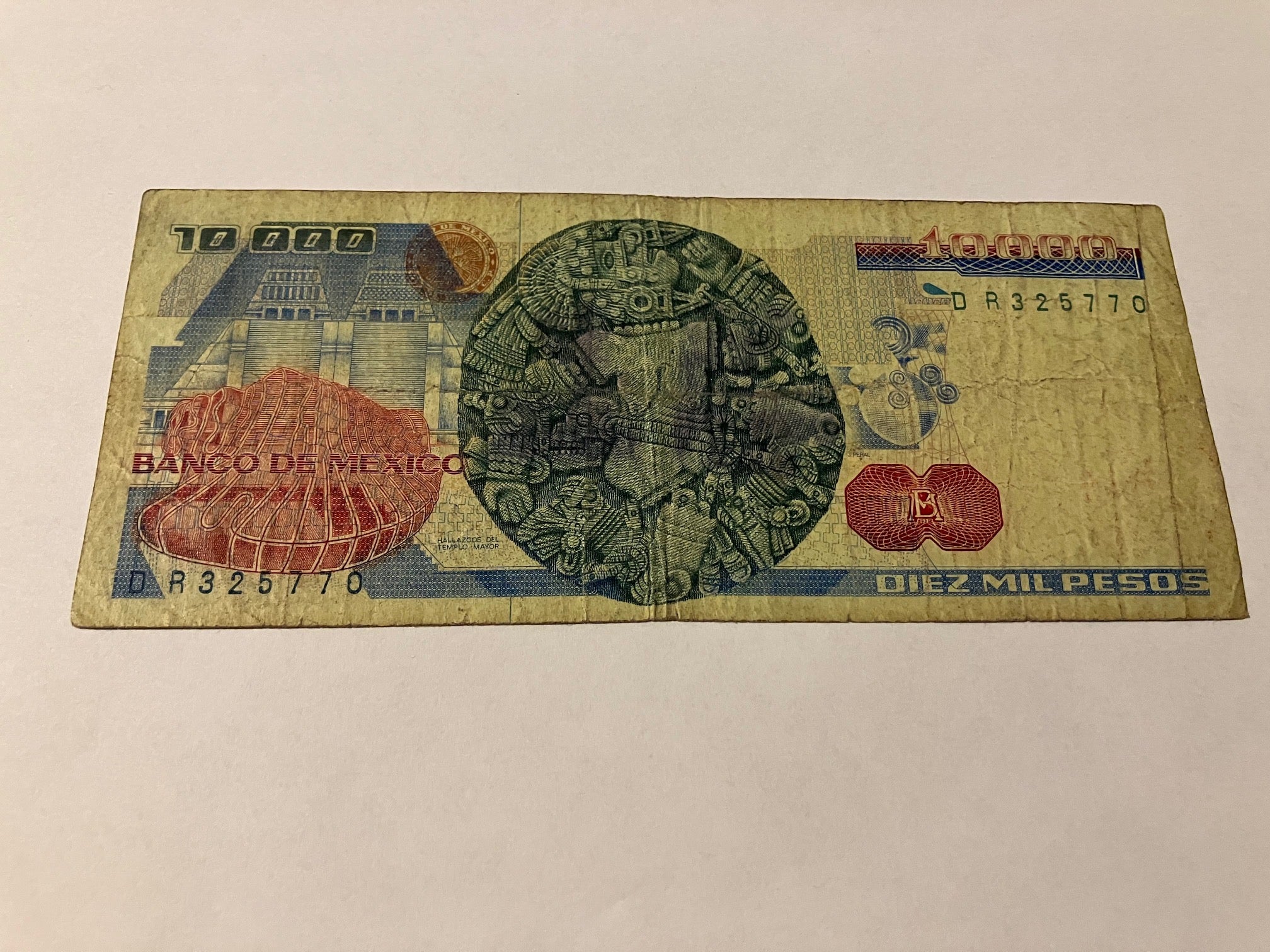 10000 Pesos Mexico - Bad condition