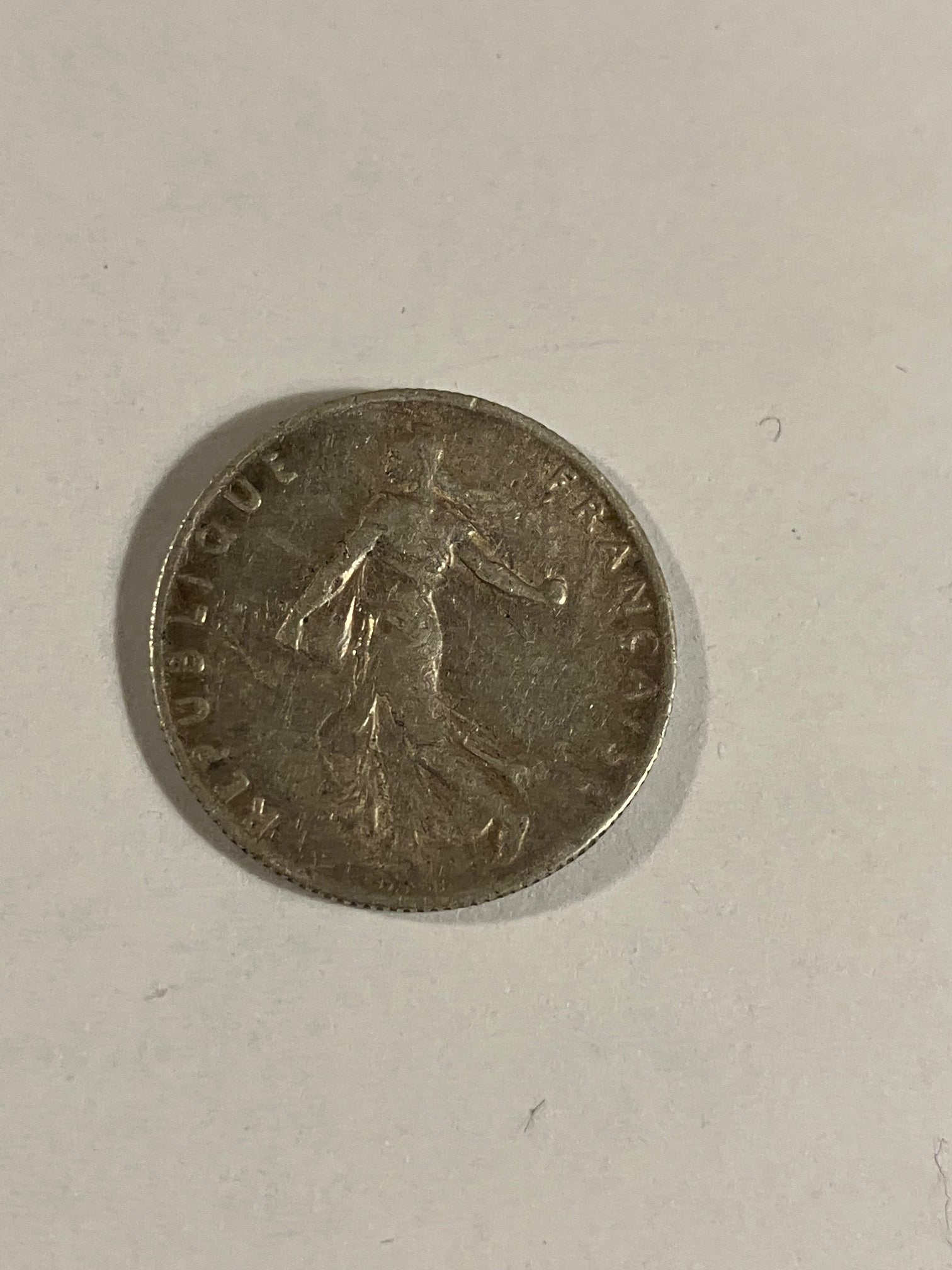 50 Centimes 1917 France - Dårlig stand