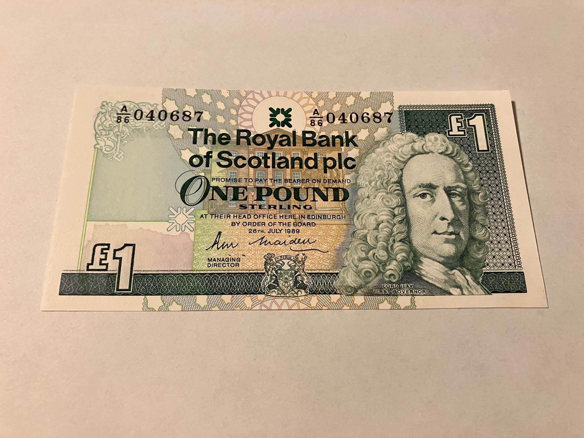 One Pound Scotland 1989 - UNC