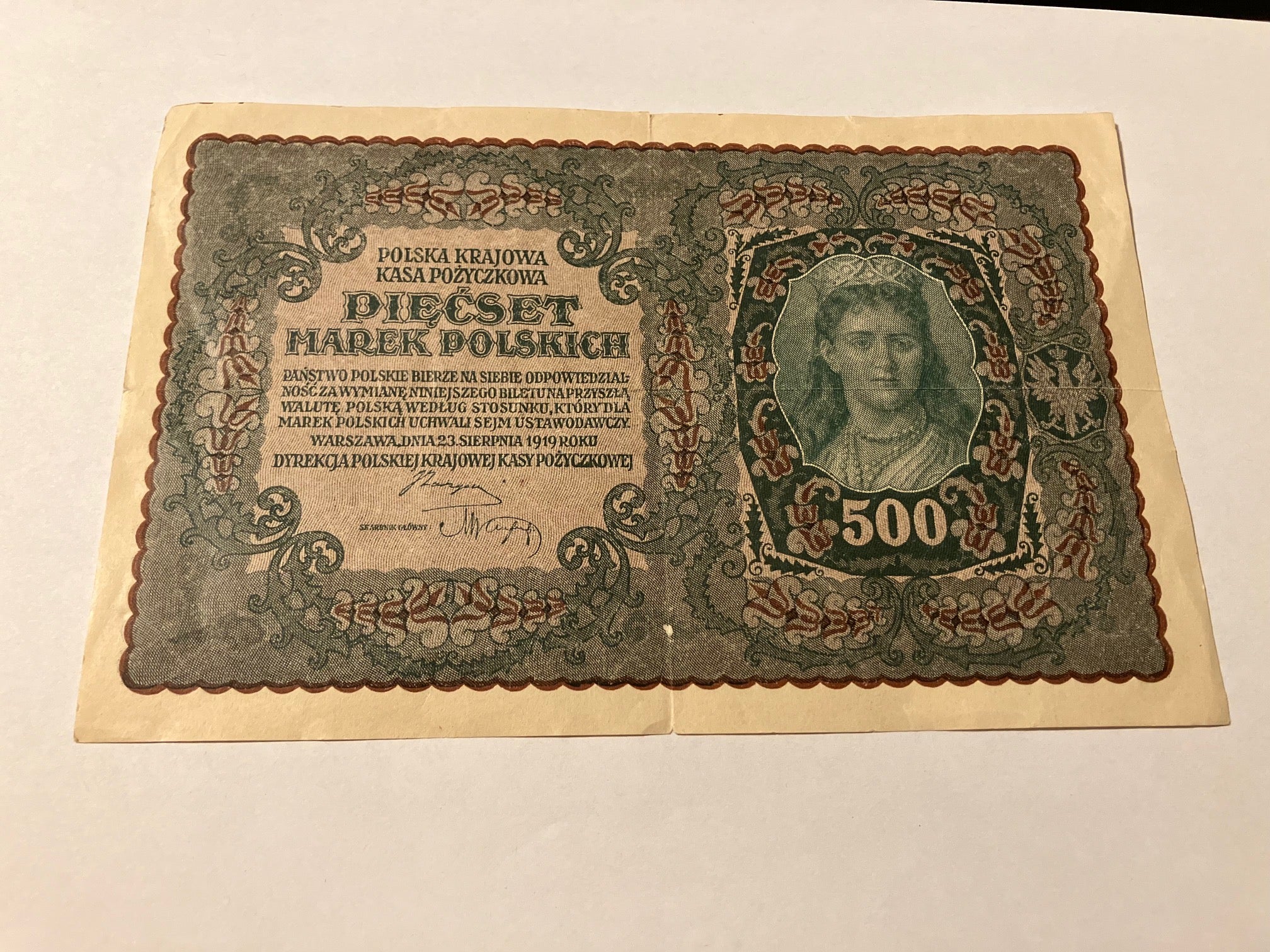 500 Marek 1919 Poland