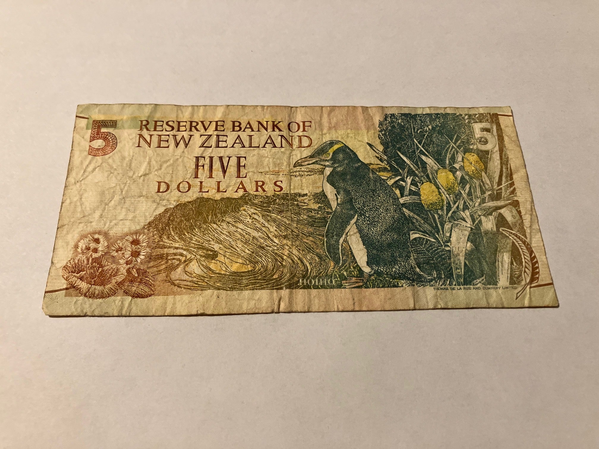 Five Dollars New Zealand - Dårlig stand