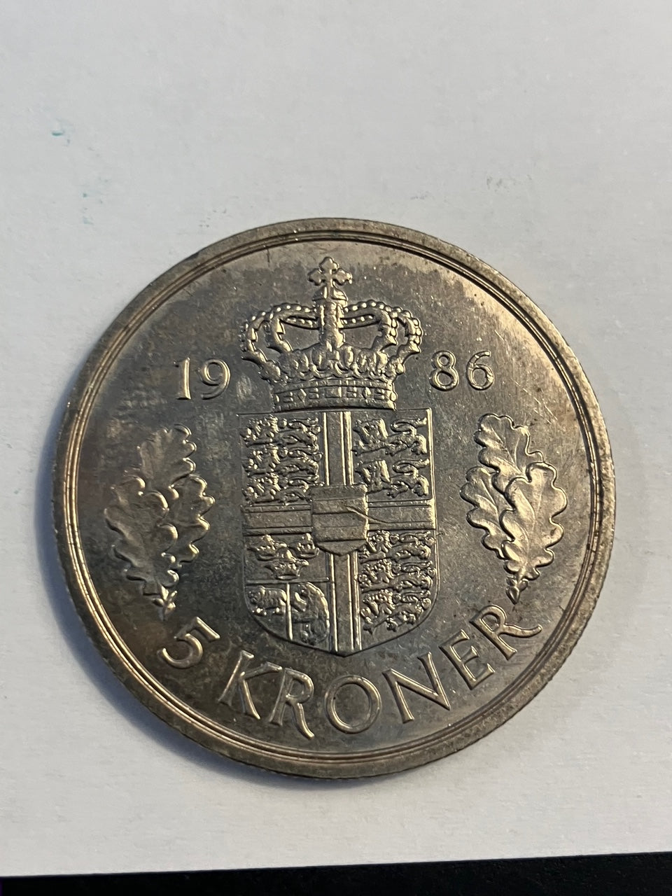 5 Kroner Danmark 1986