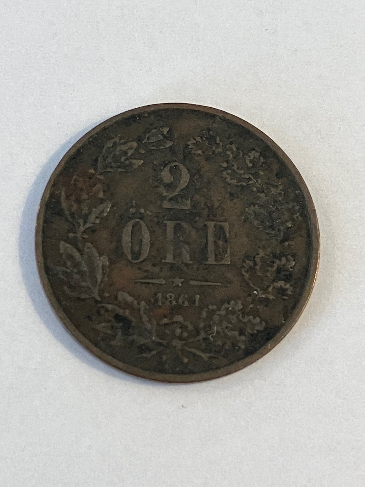 2 øre 1861 Sweden