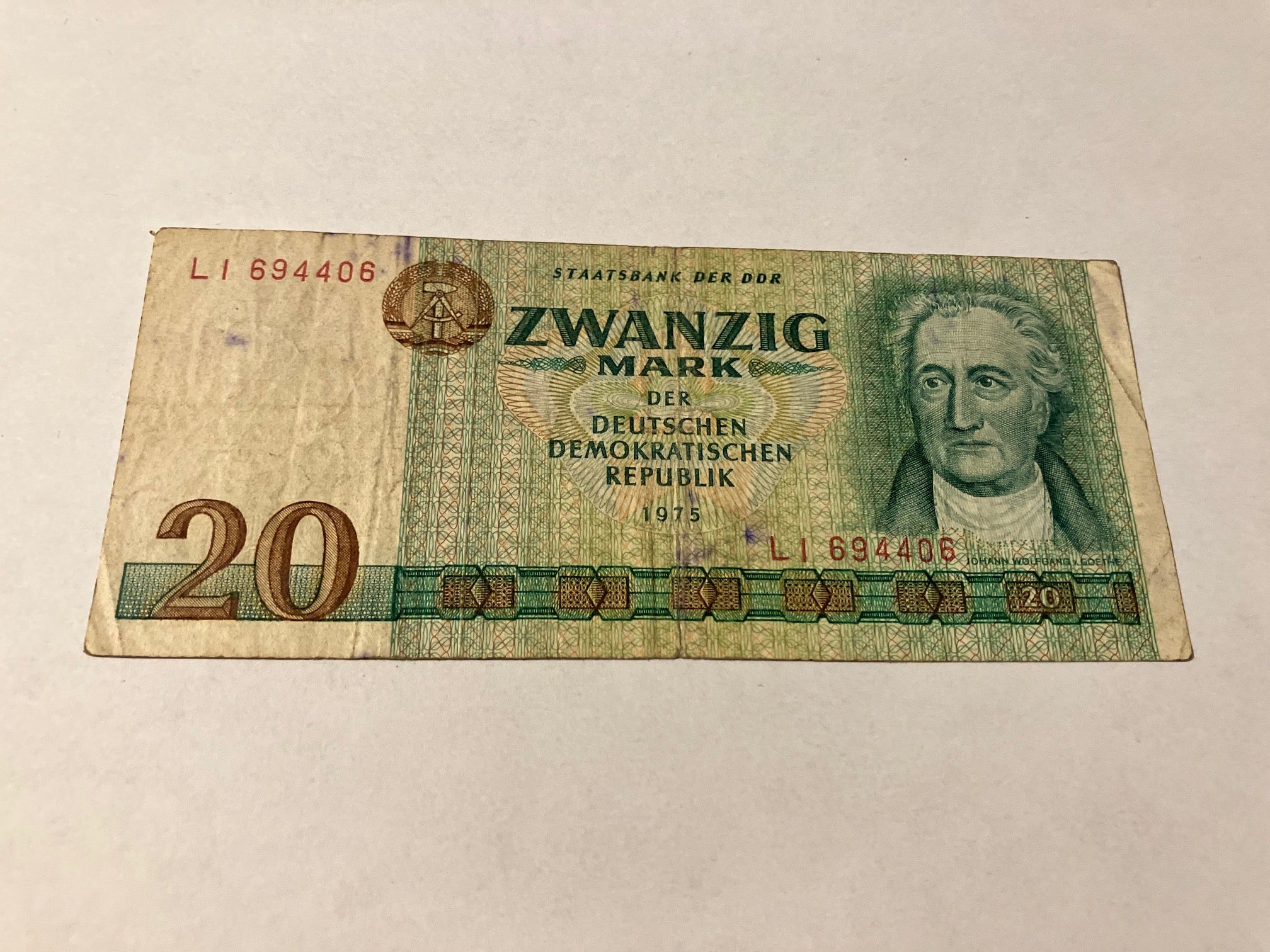 20 DDR-Mark 1975 Germany
