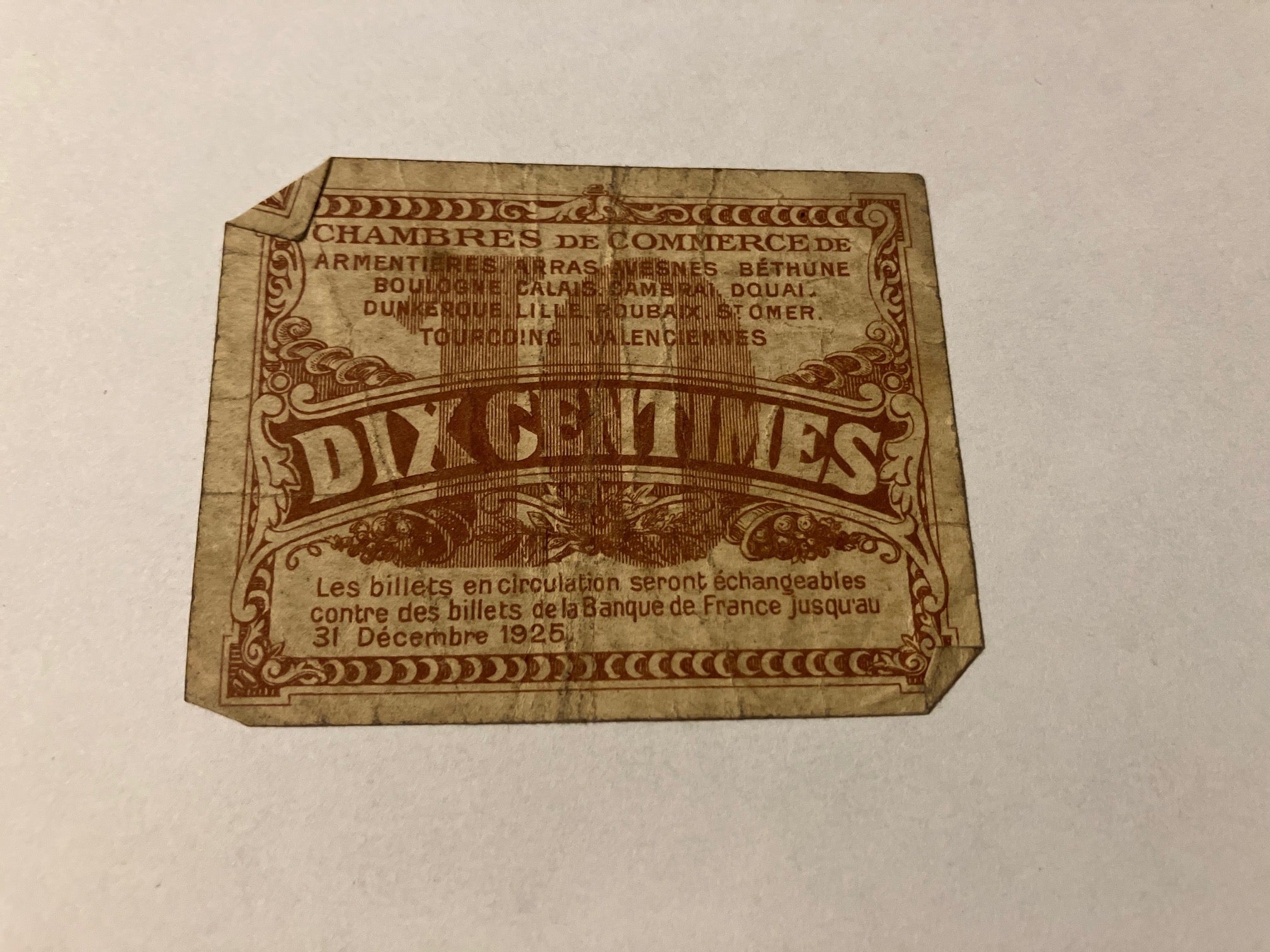 10 Centimes 1925 France