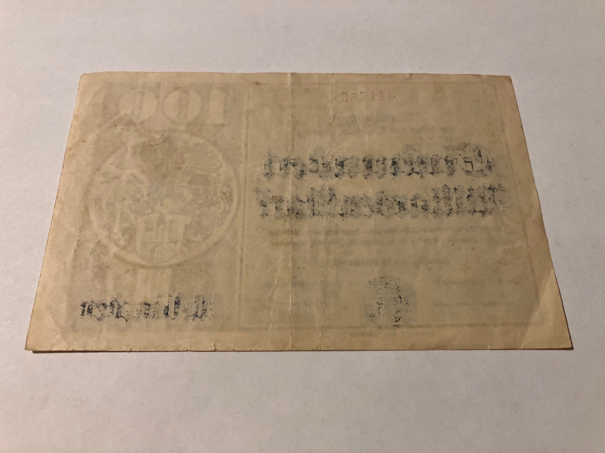 100 Milliarden Mark Hamburg 1923