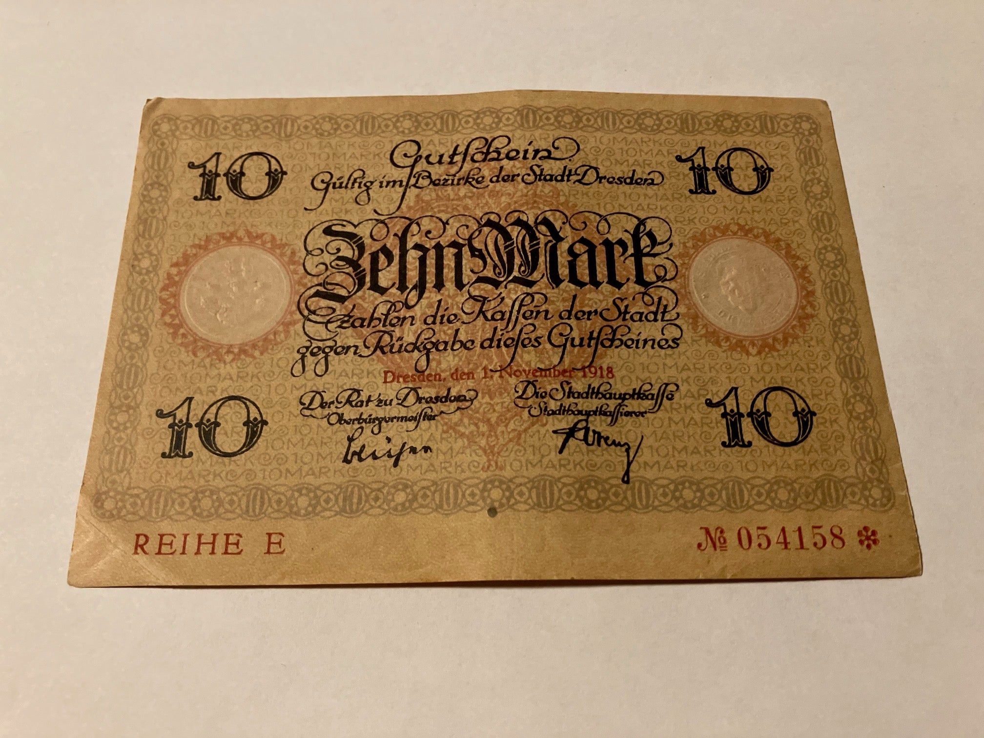 10 Mark Dresden 1918 Germany