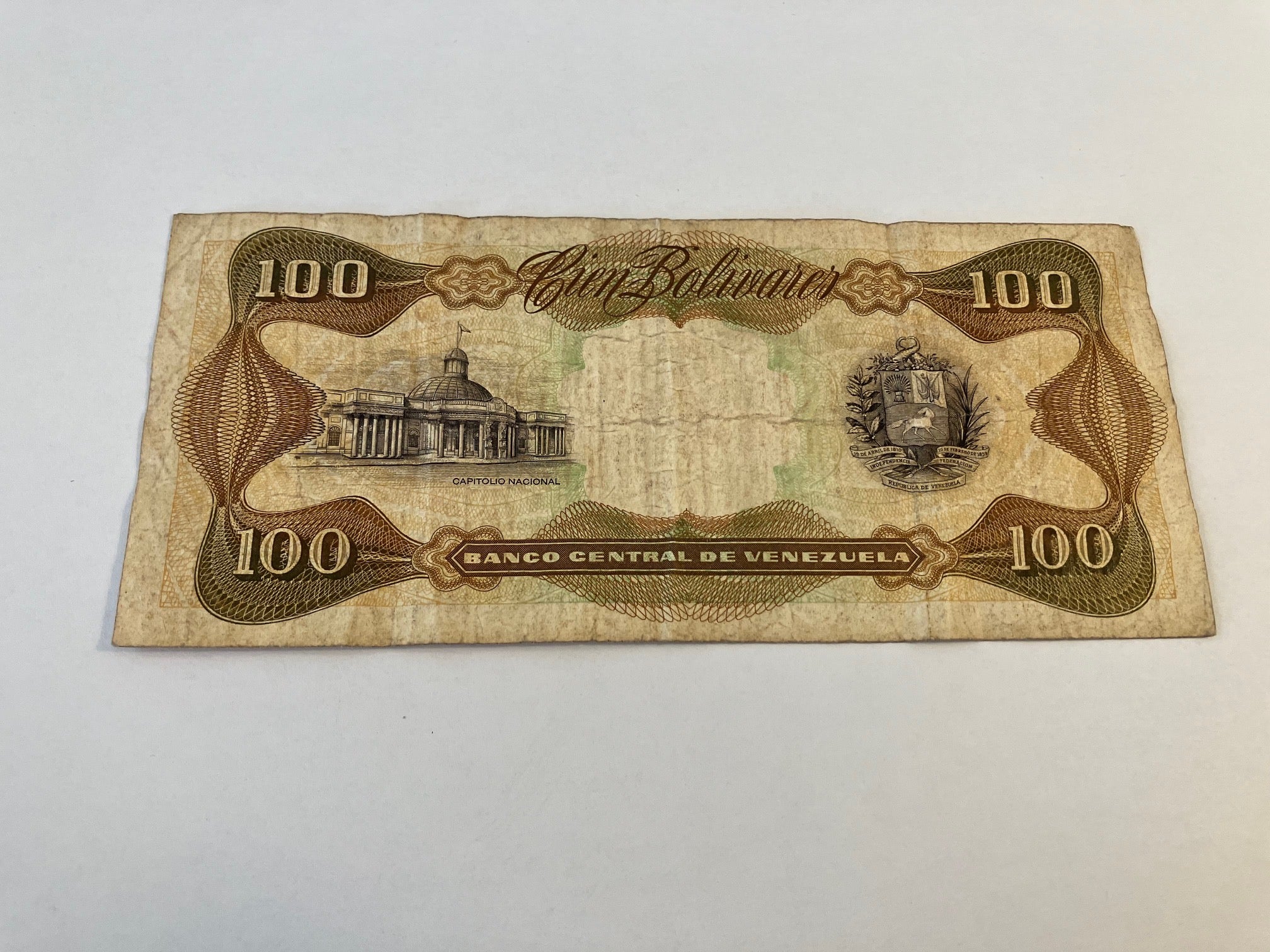 100 Bolivares Venezuela 1992