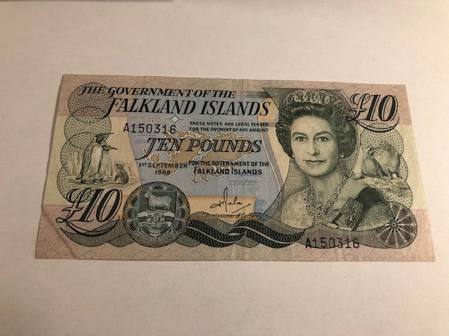 10 Pounds Falkland Islands 1986