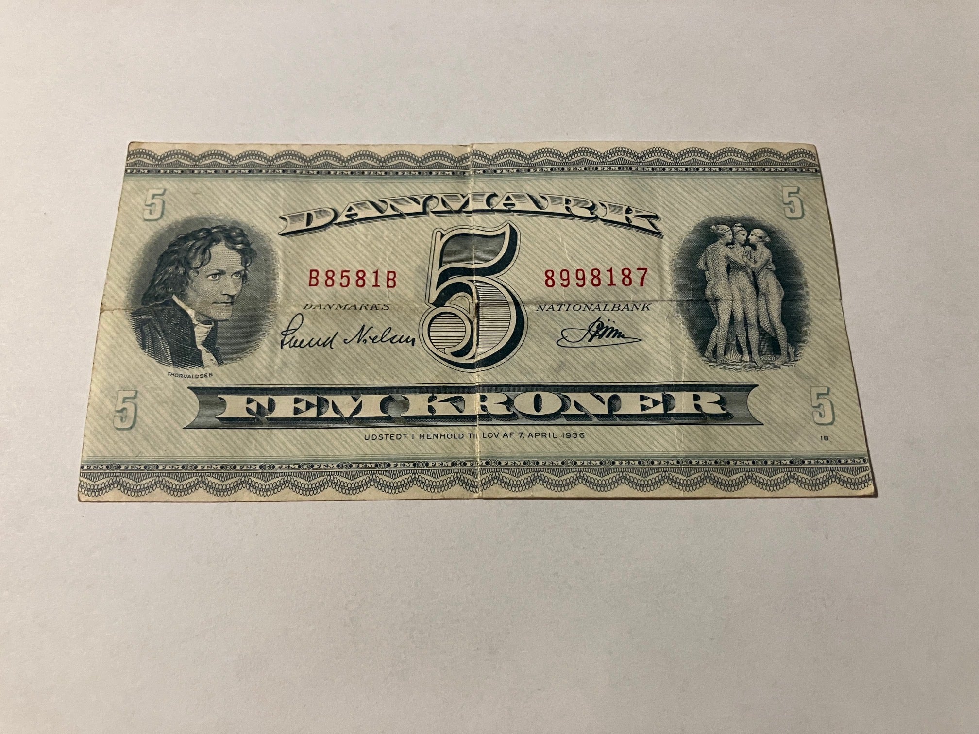 5 Kroner B8 1958