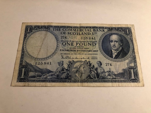 One Pound Scotland 1957