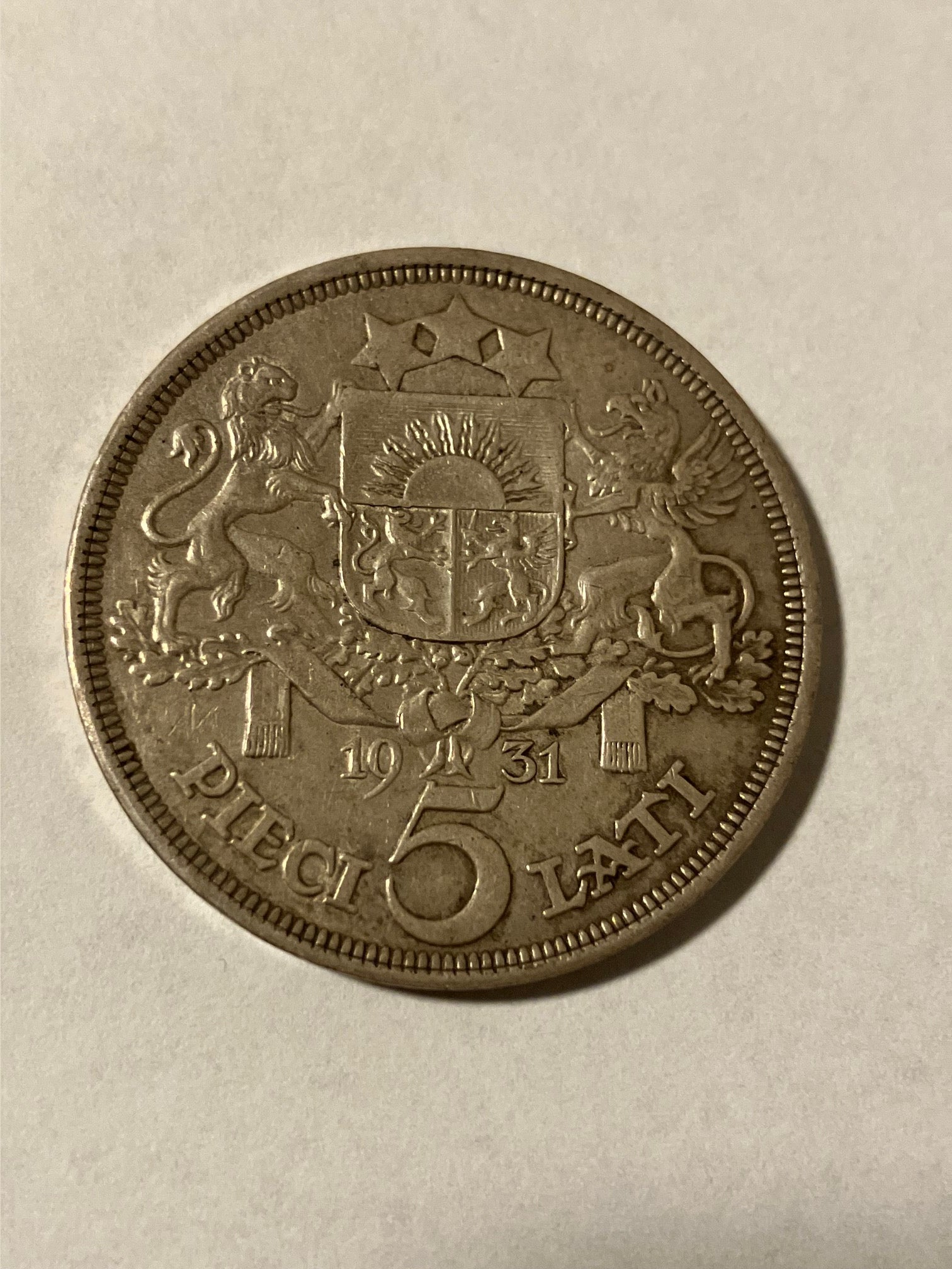 5 Lati 1931 Latvia