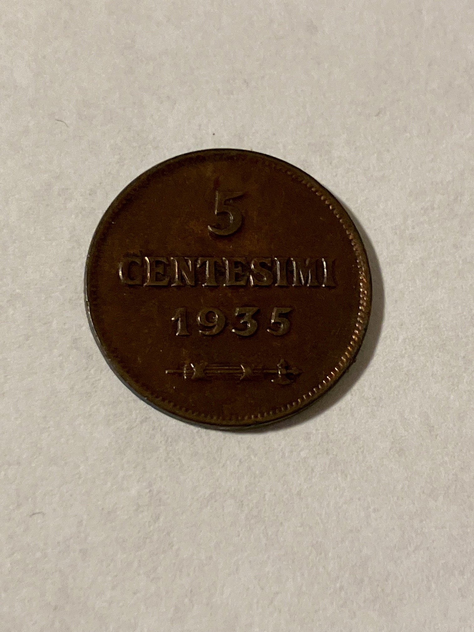 5 Centesimi 1935 San Marino