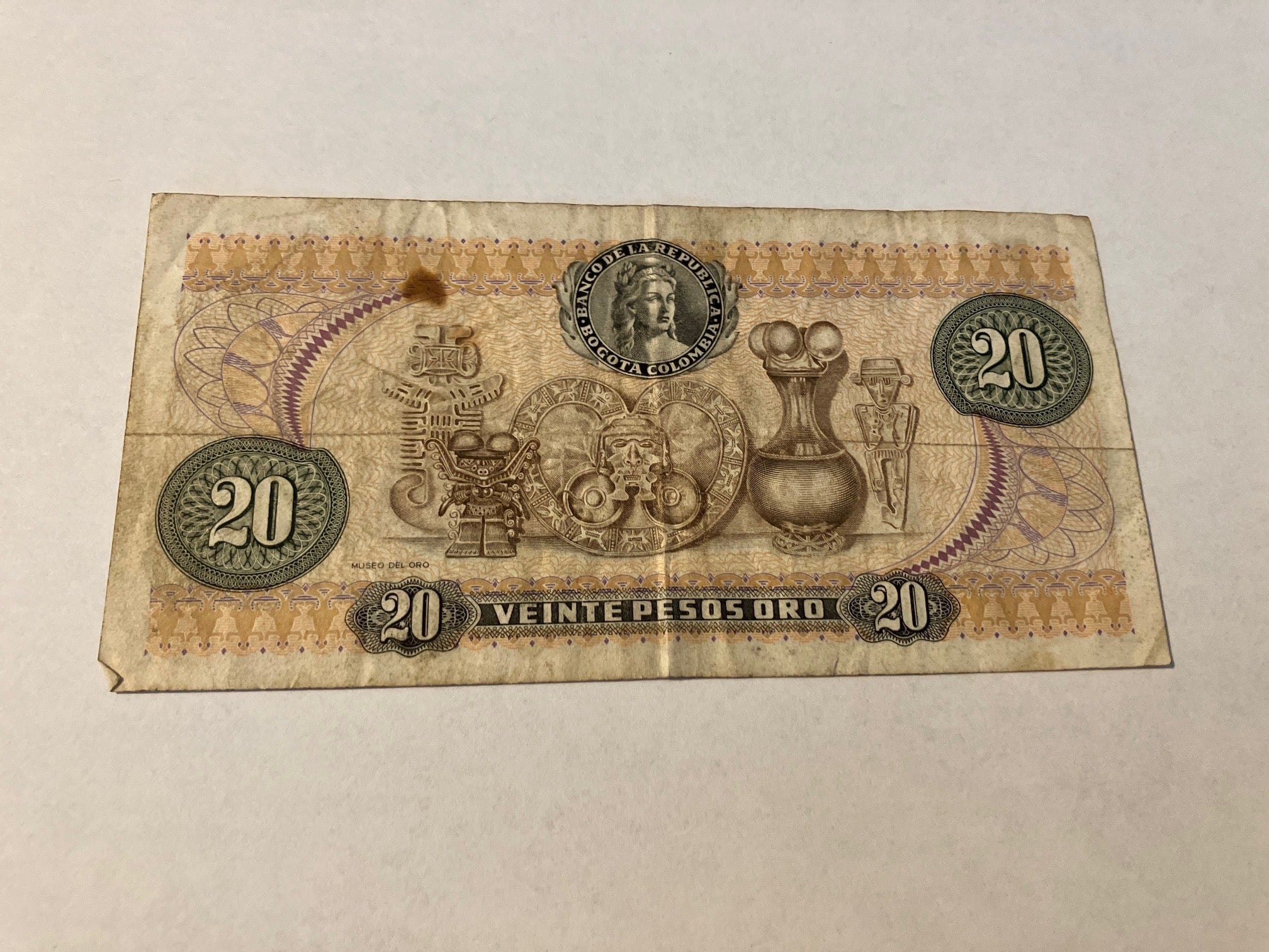 20 Pesos Oro Colombia 1982