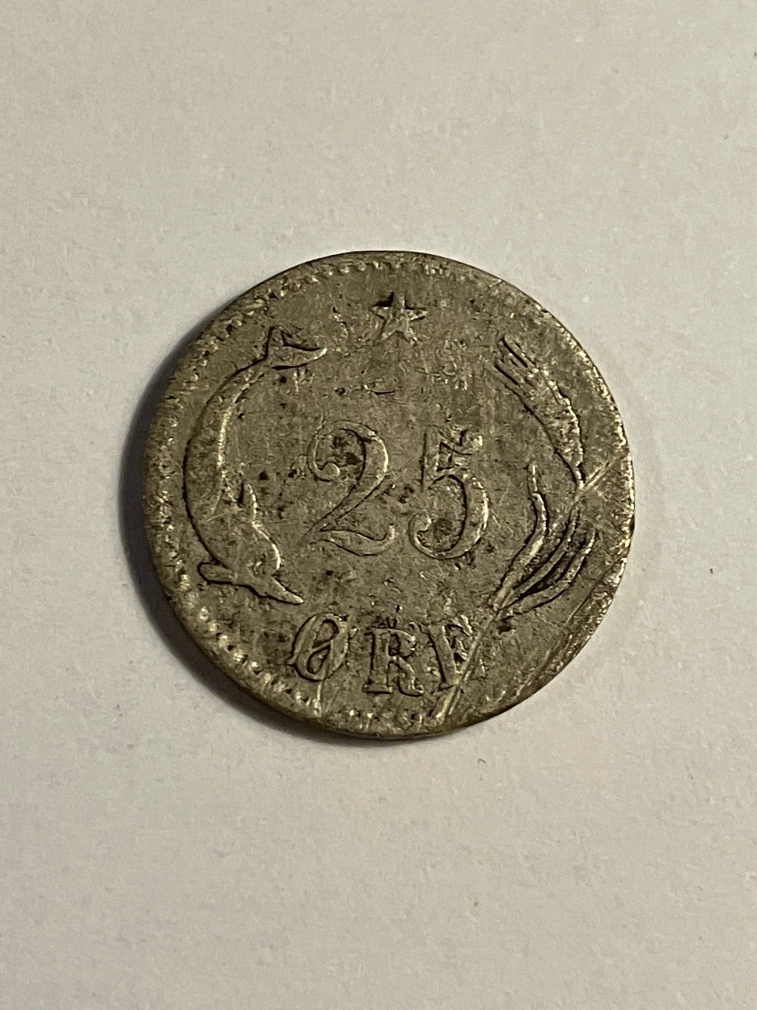 25 øre 1874 Danmark