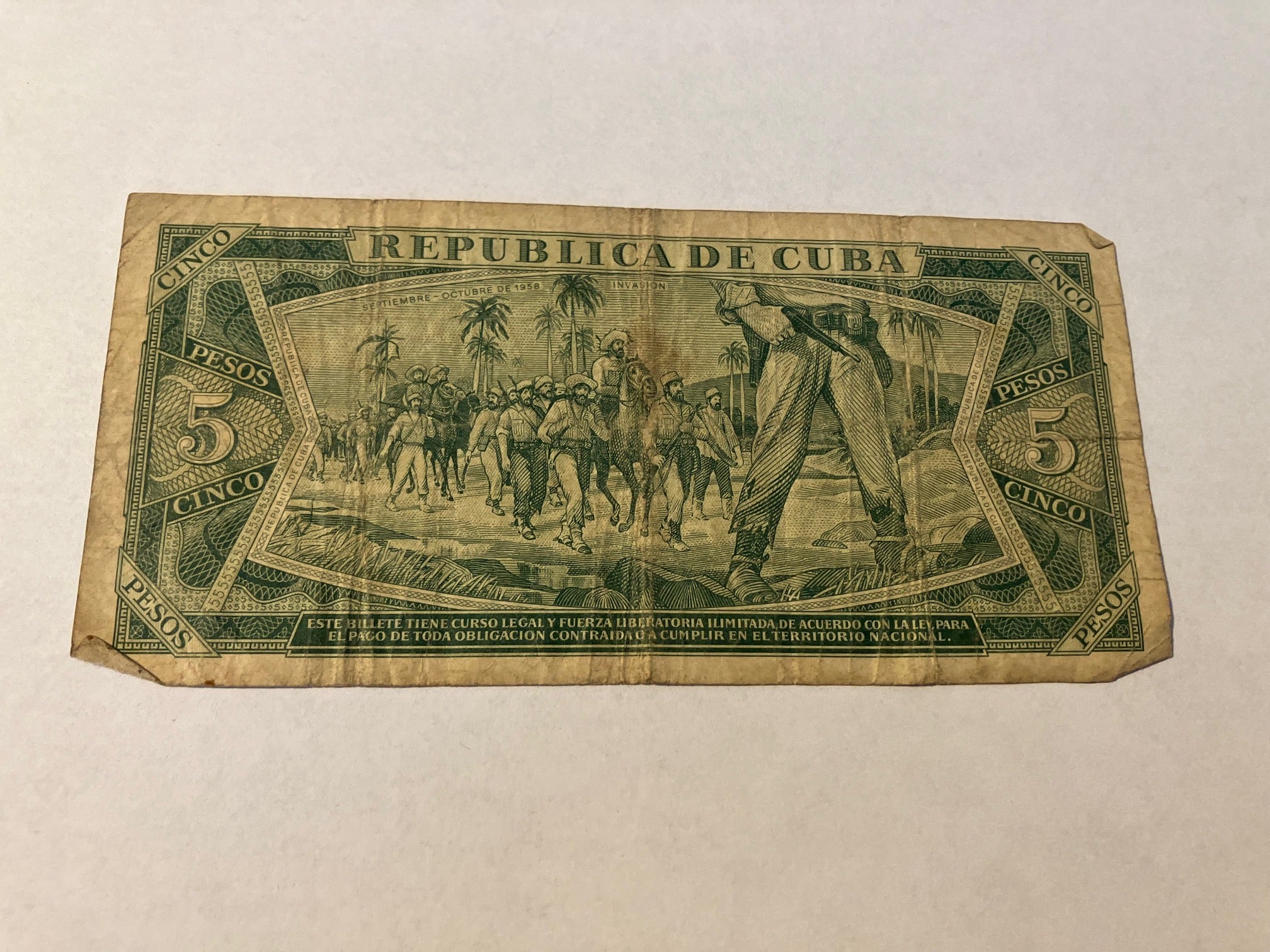 5 Pesos 1961 Cuba