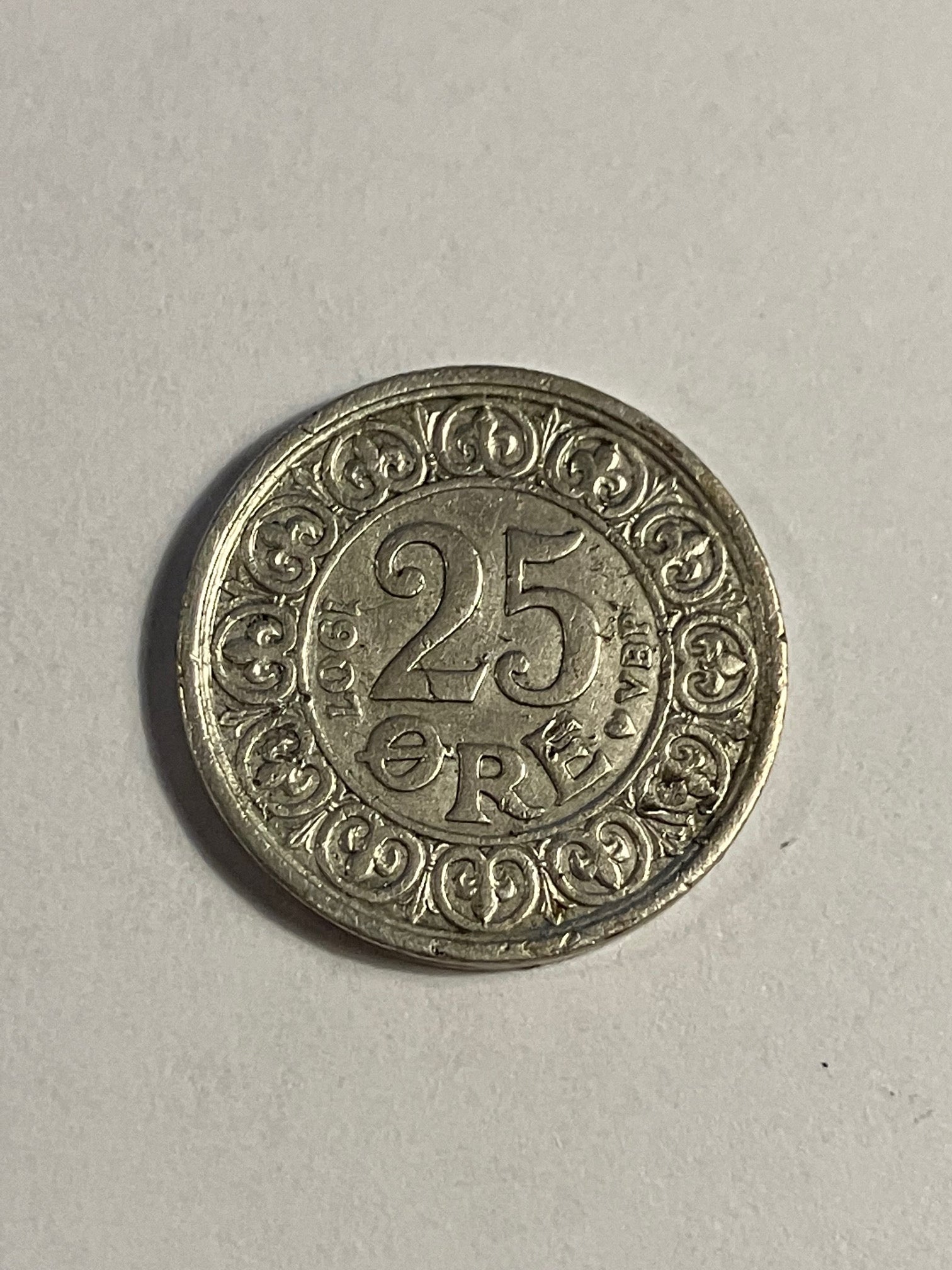 25 øre 1907 Danmark