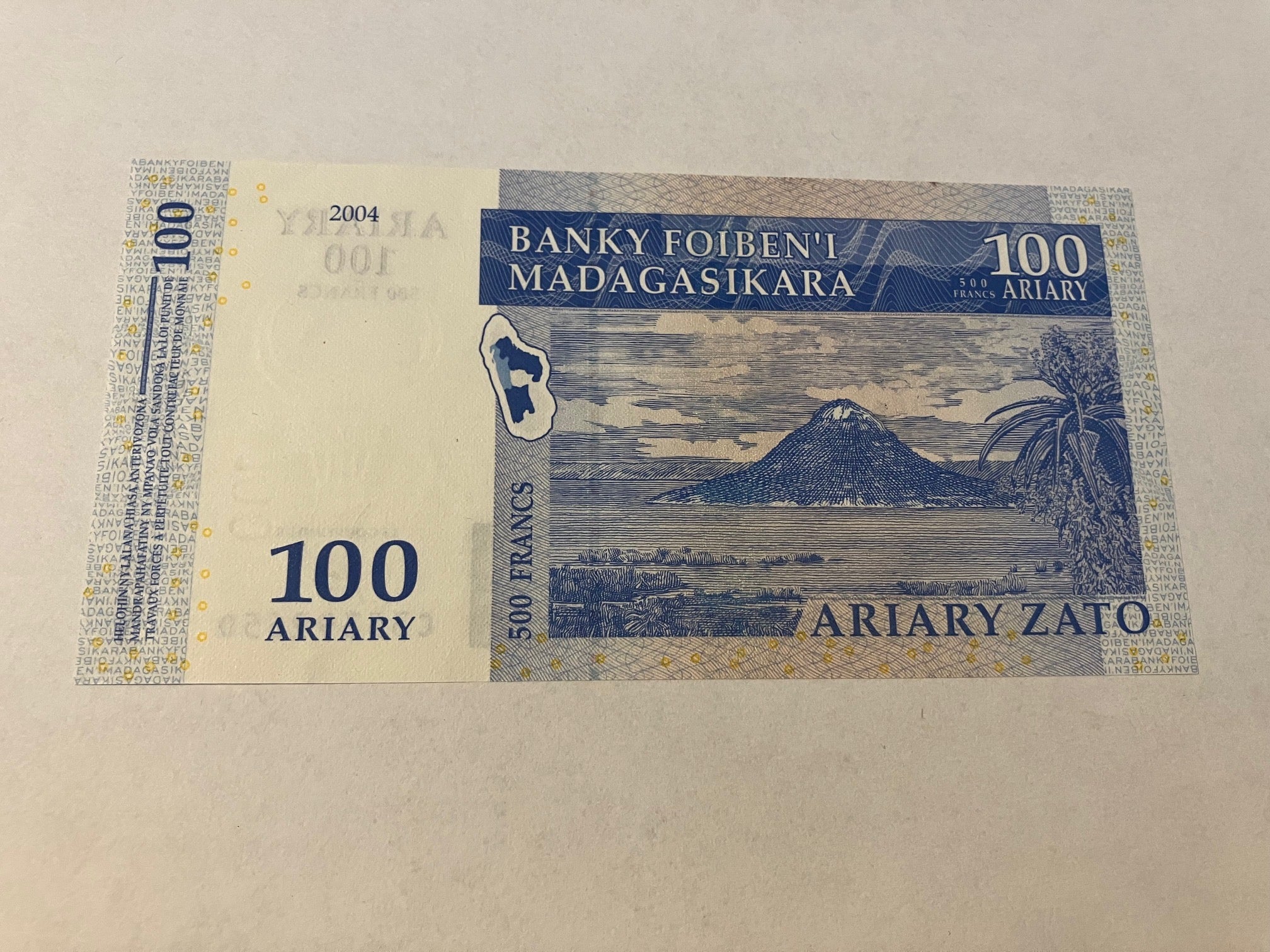 100 Ariary / 500 Francs Madagascar 2004