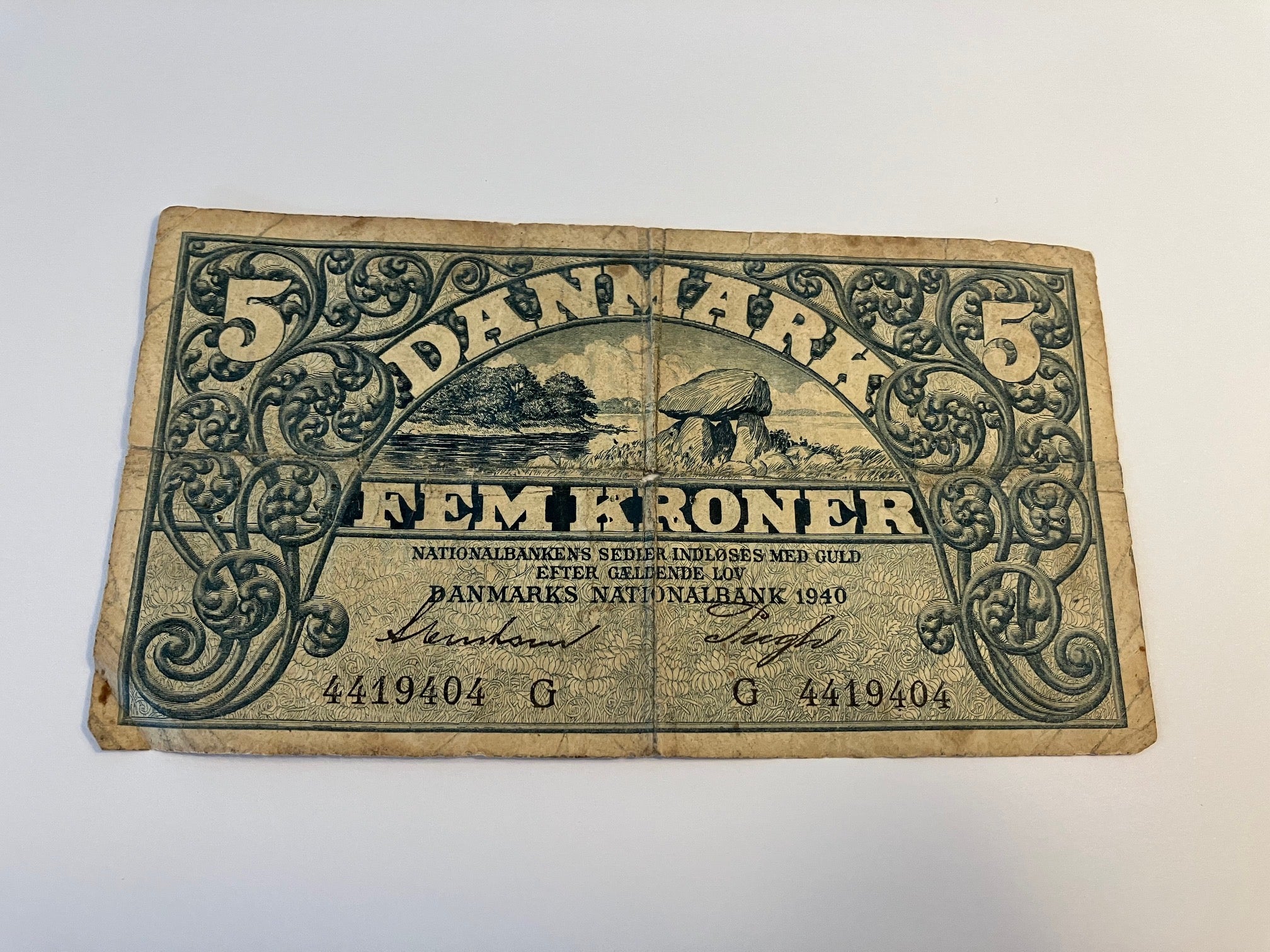 5 Kroner Danmark 1940