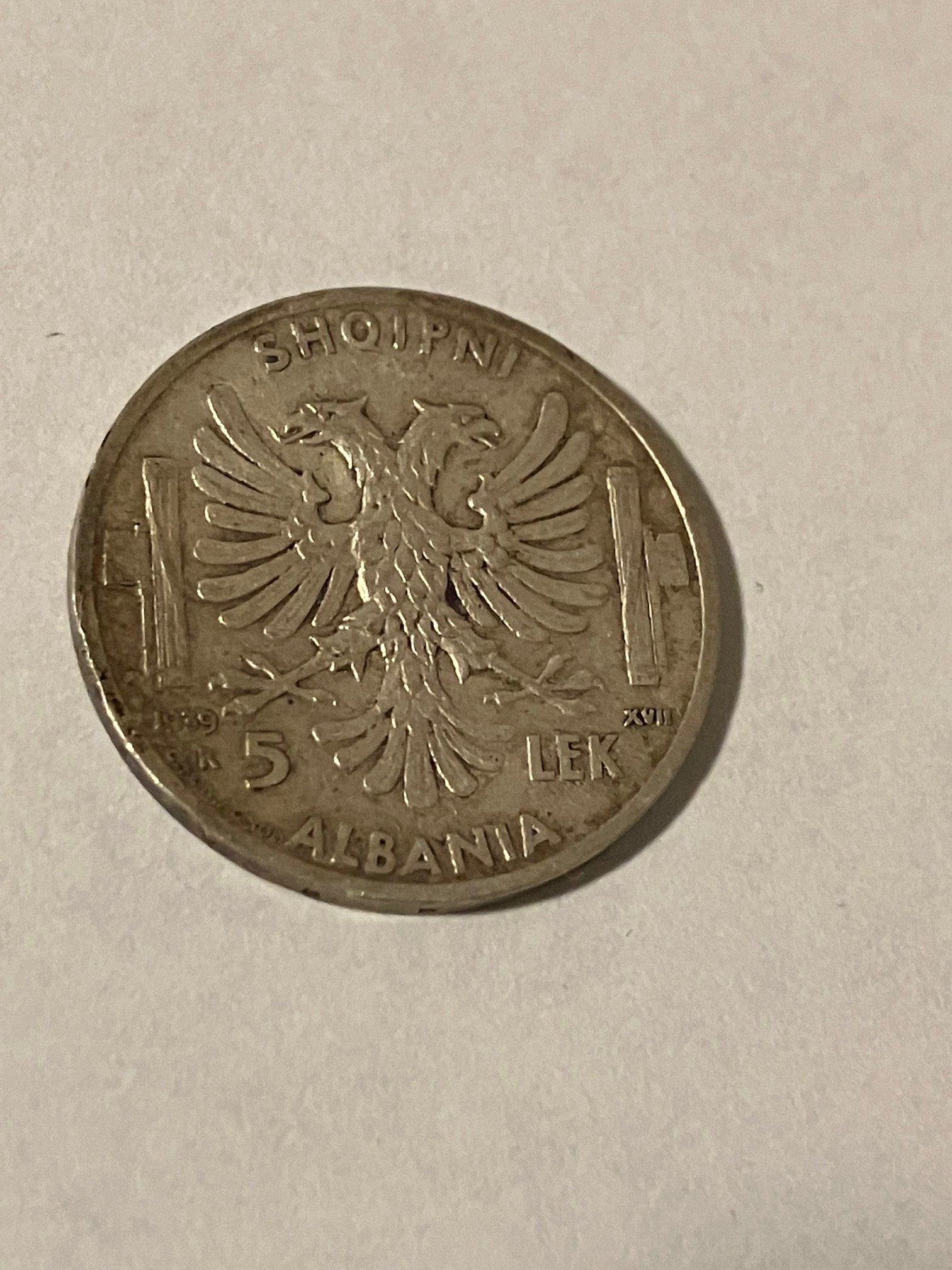 5 Lek Albania 1939
