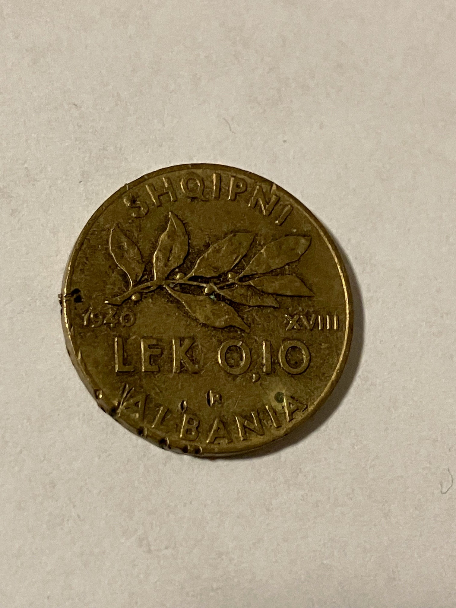0,10 Lek Albania 1940