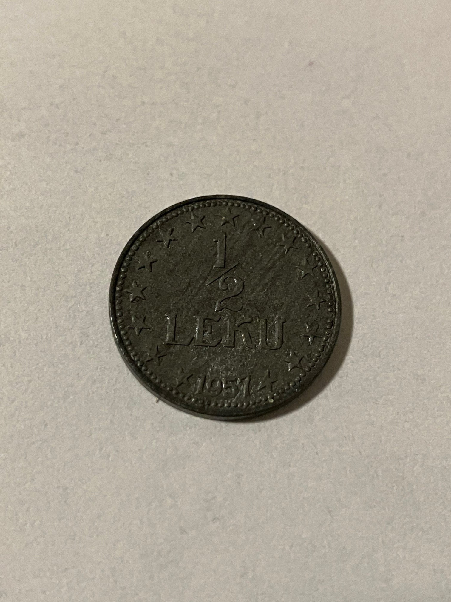 1/2 Leku Albania 1957