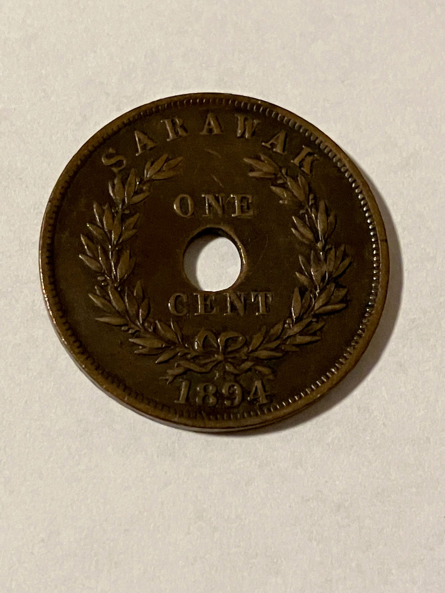 One Cent Sarawak 1894 - Cleaned
