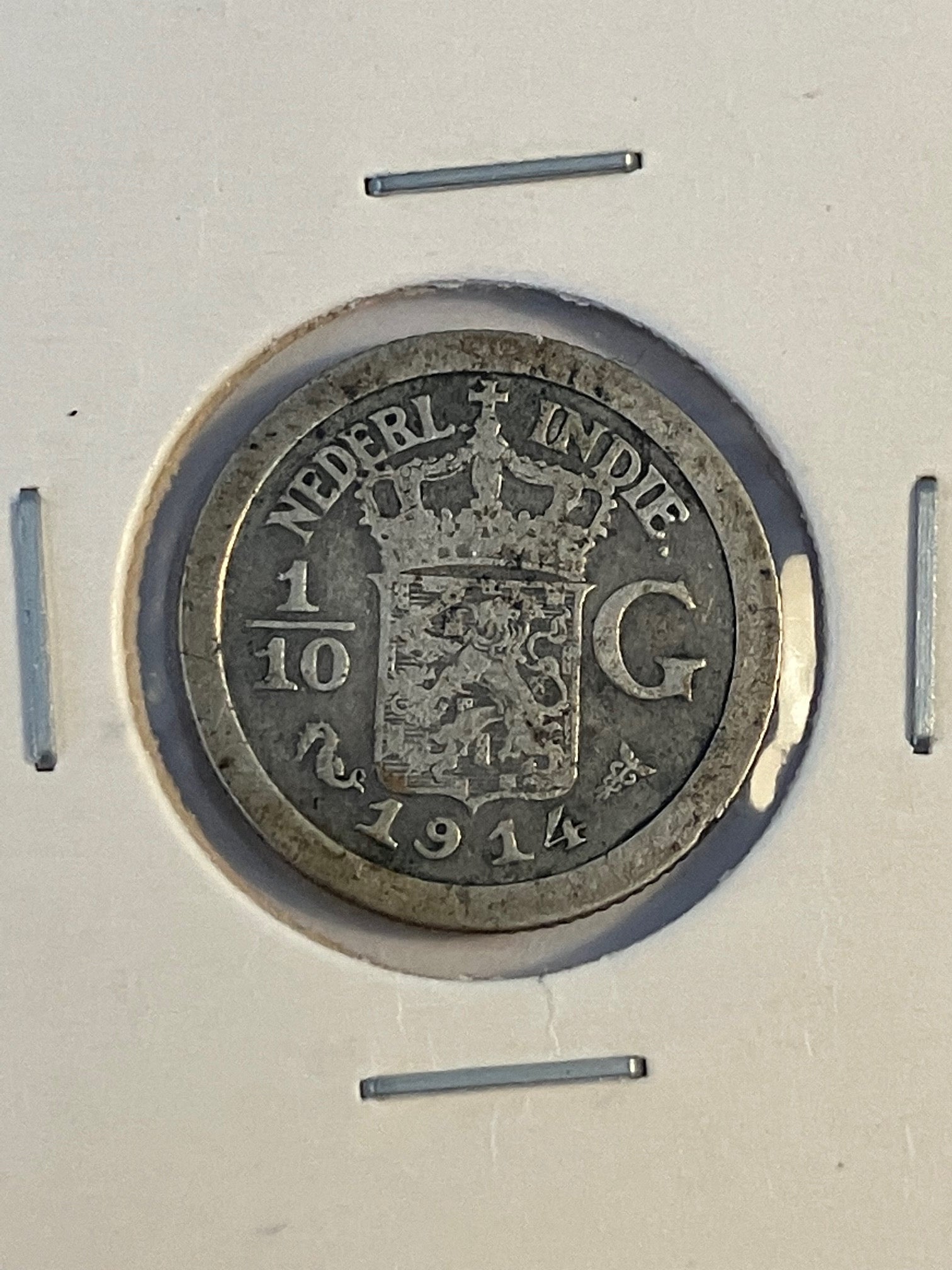 1/10 G Netherlands East Indies 1914