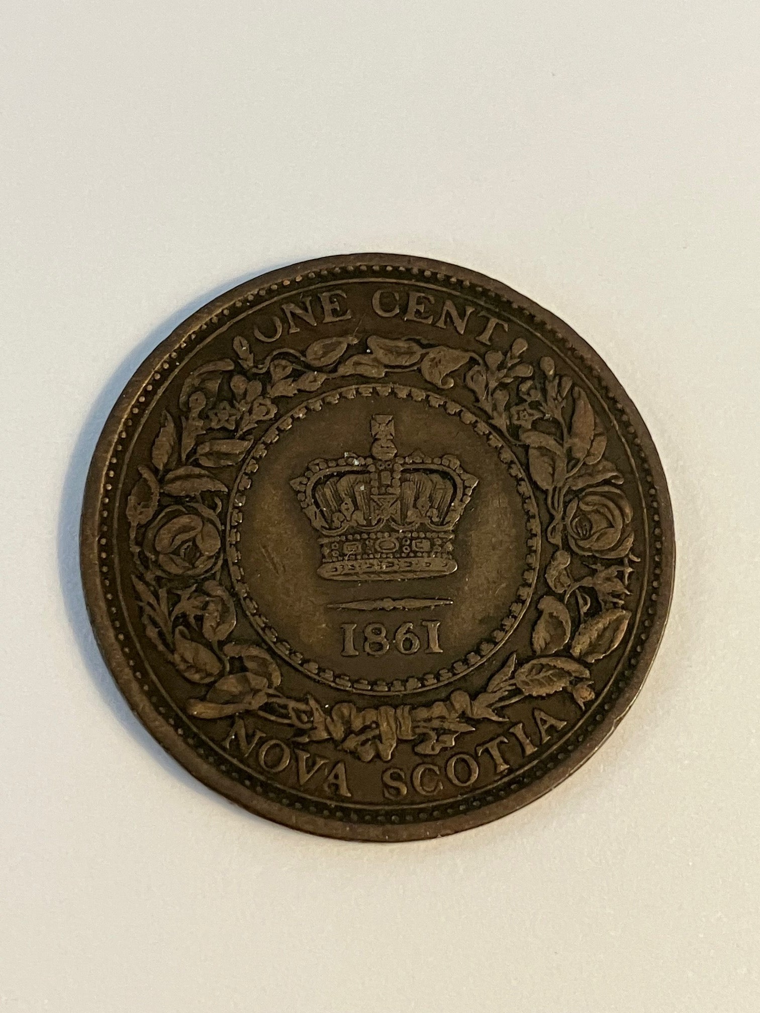 One Cent Nova Scotia 1861