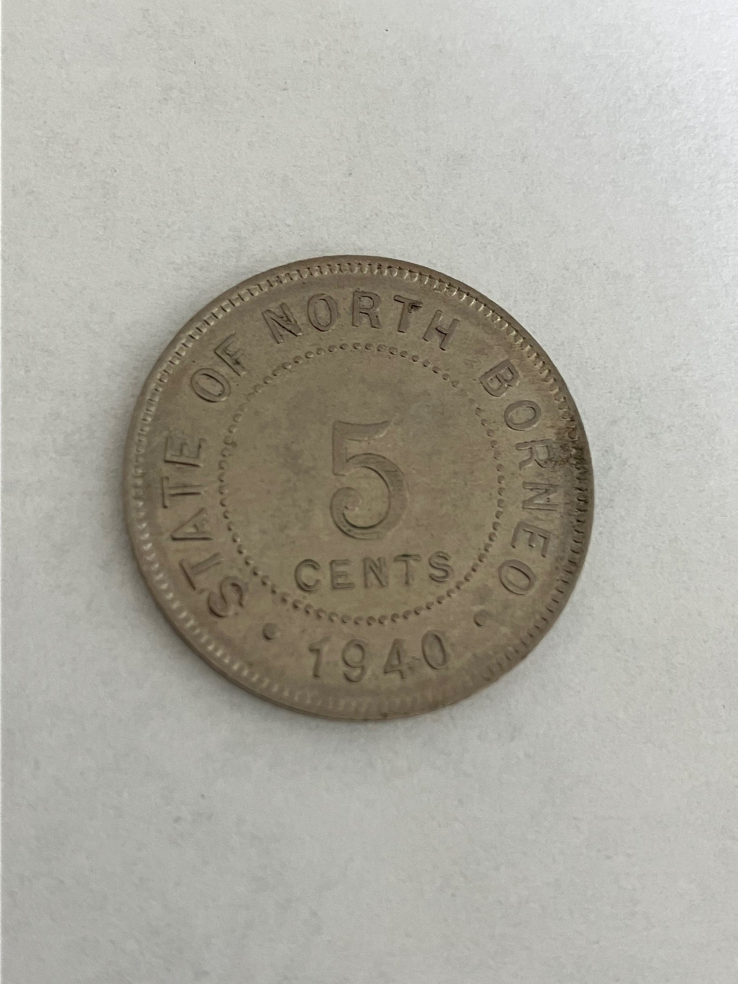5 Cents North Borneo 1940