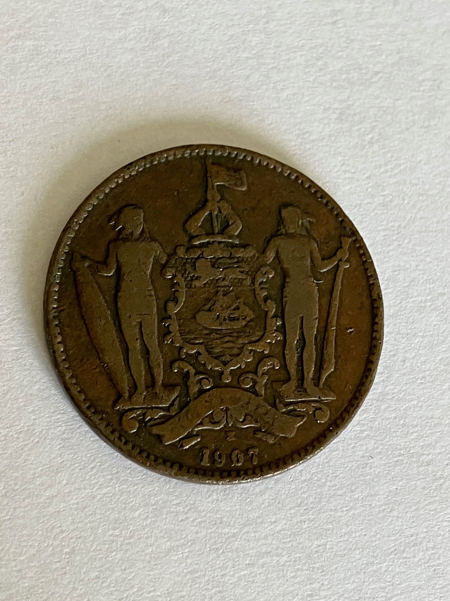 One Cent British North Borneo 1907