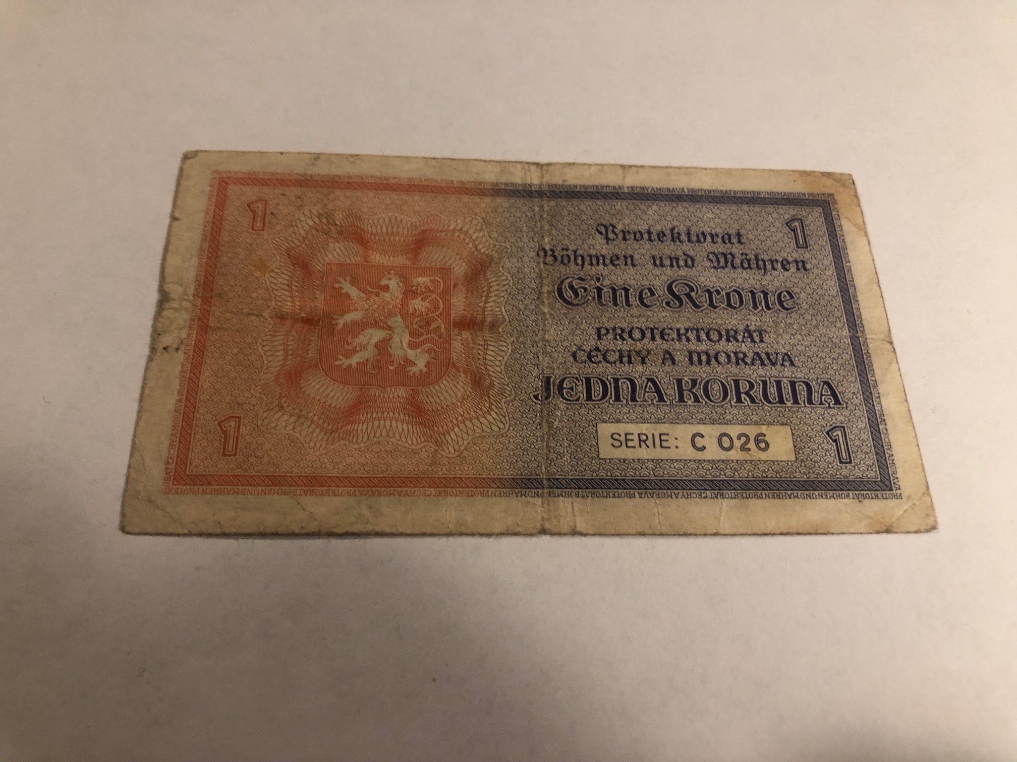 Eine krone / Jedna koruna Czechoslovakia