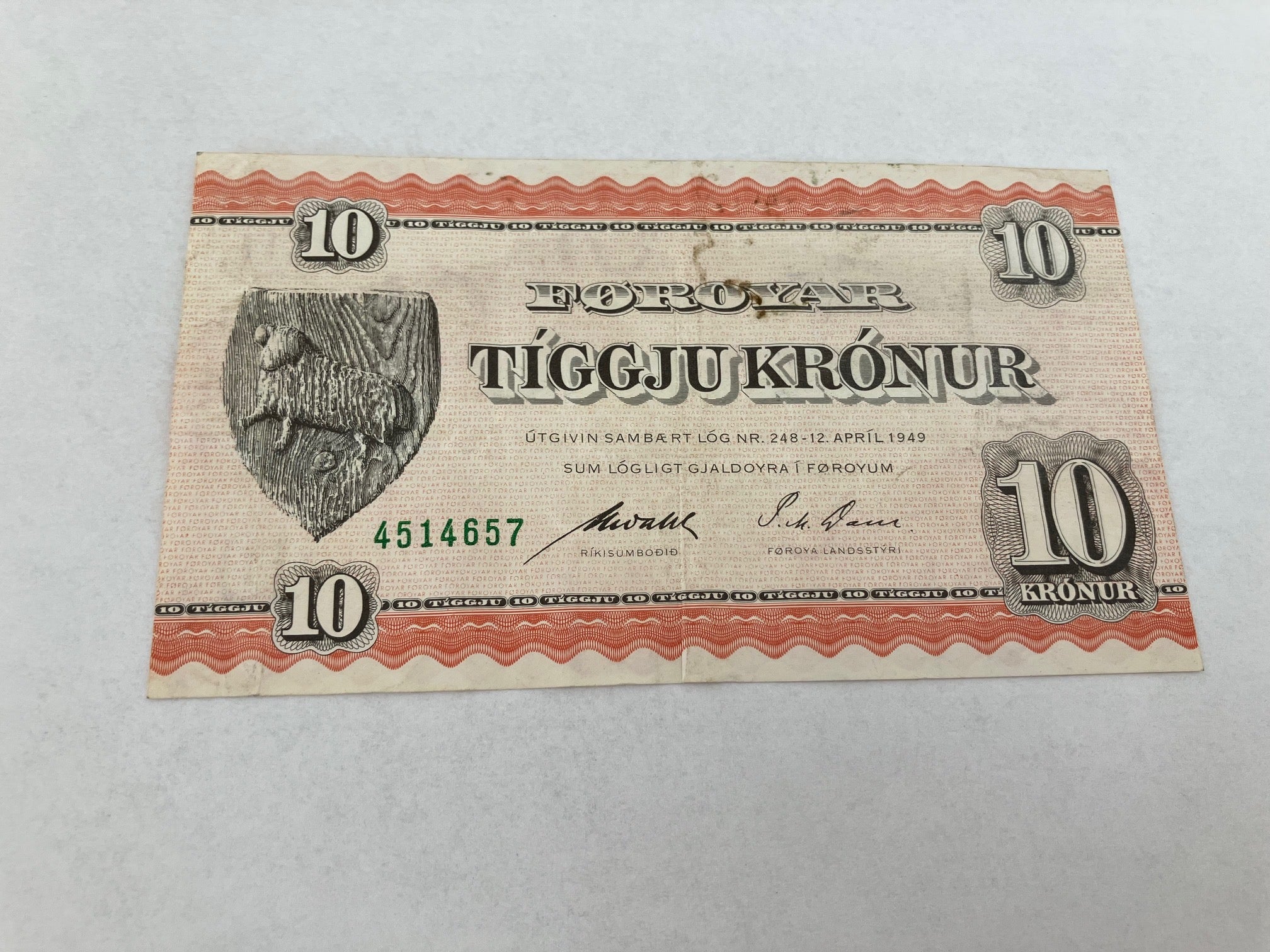 10 Kronur Færøerne